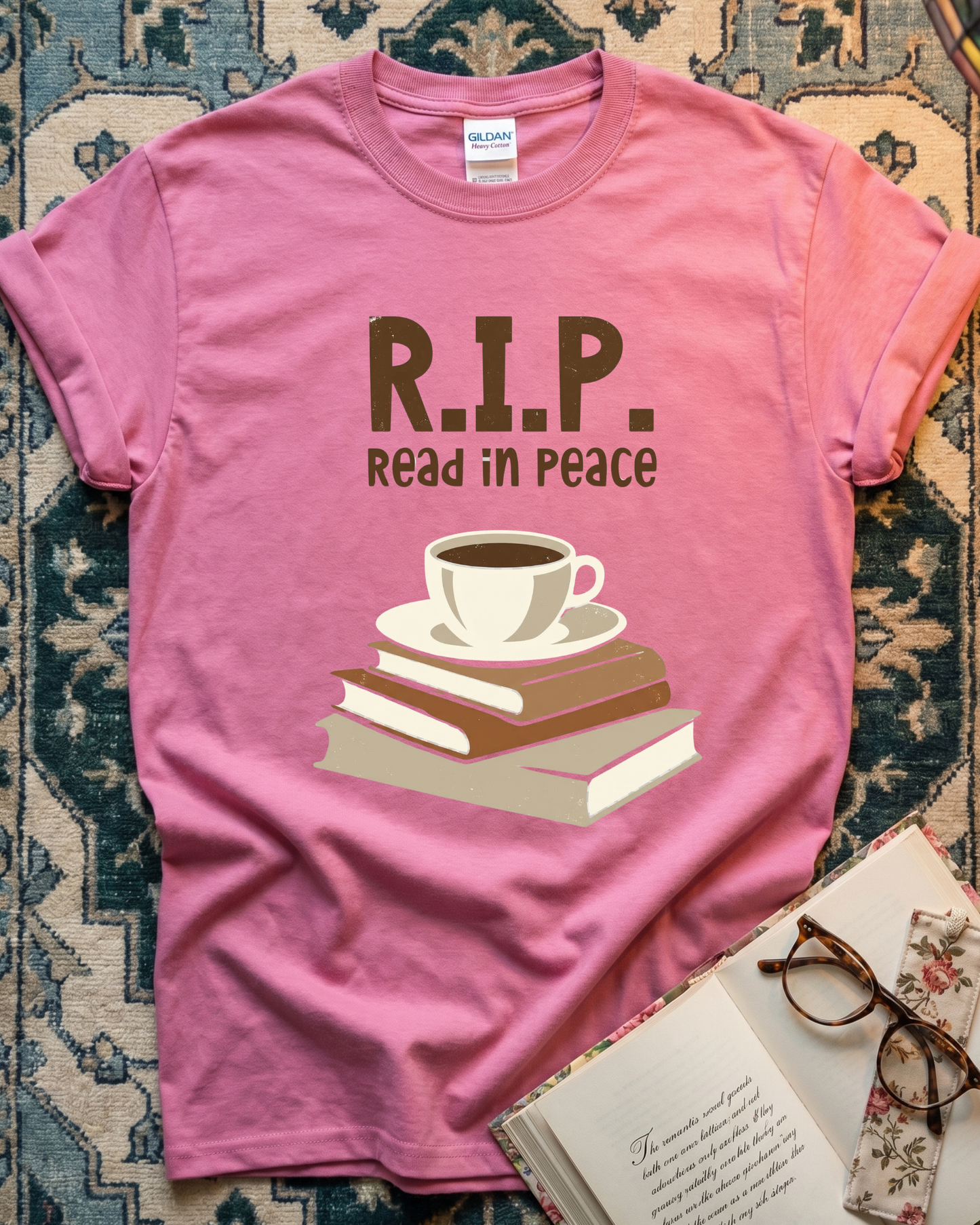 Read In Peace Coffee T-shirt