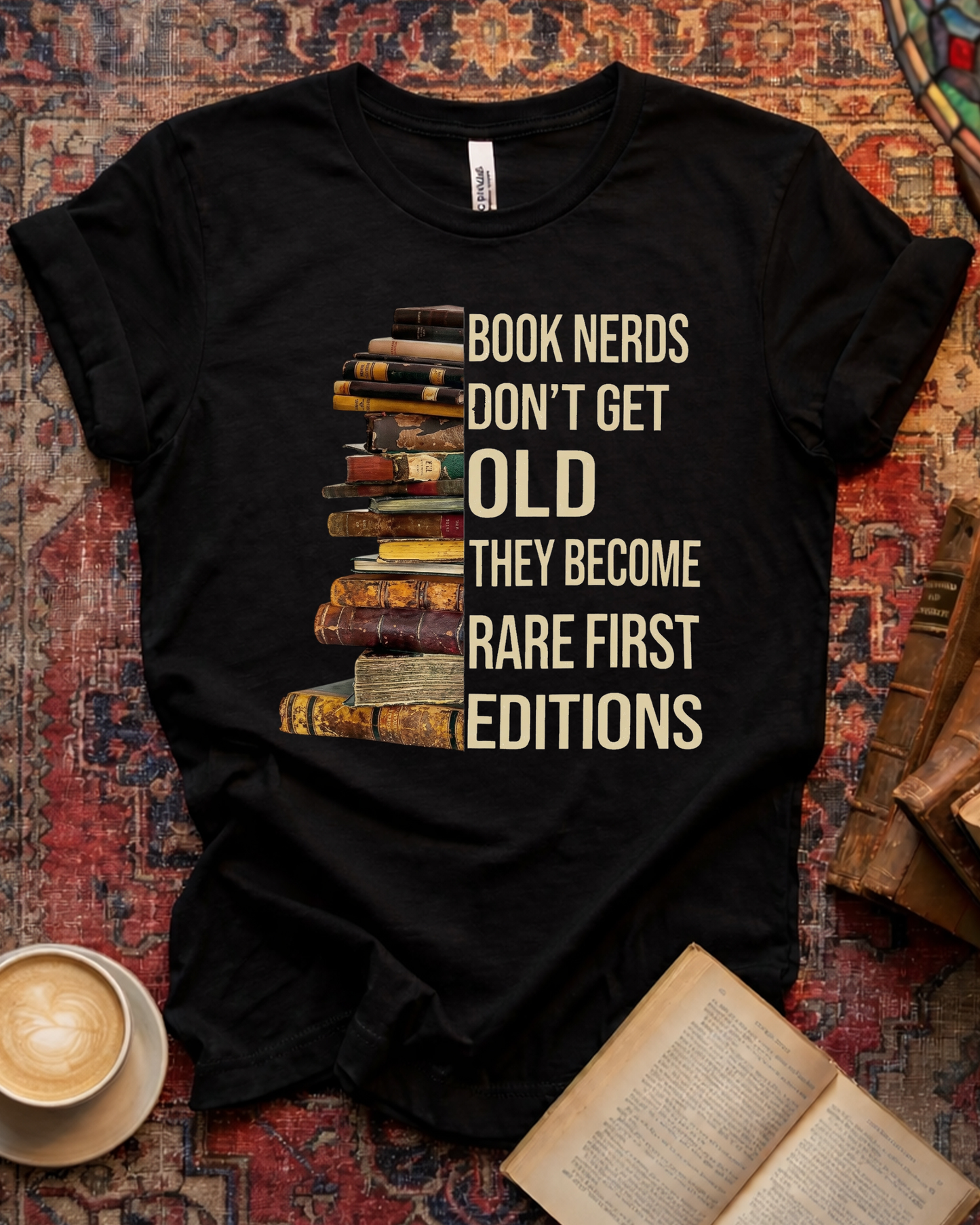 Rare First Editions Book Nerd T-shirt
