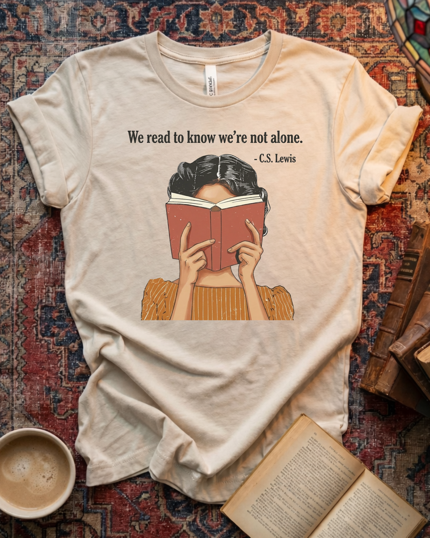 C.S. Lewis Quote Reading T-shirt