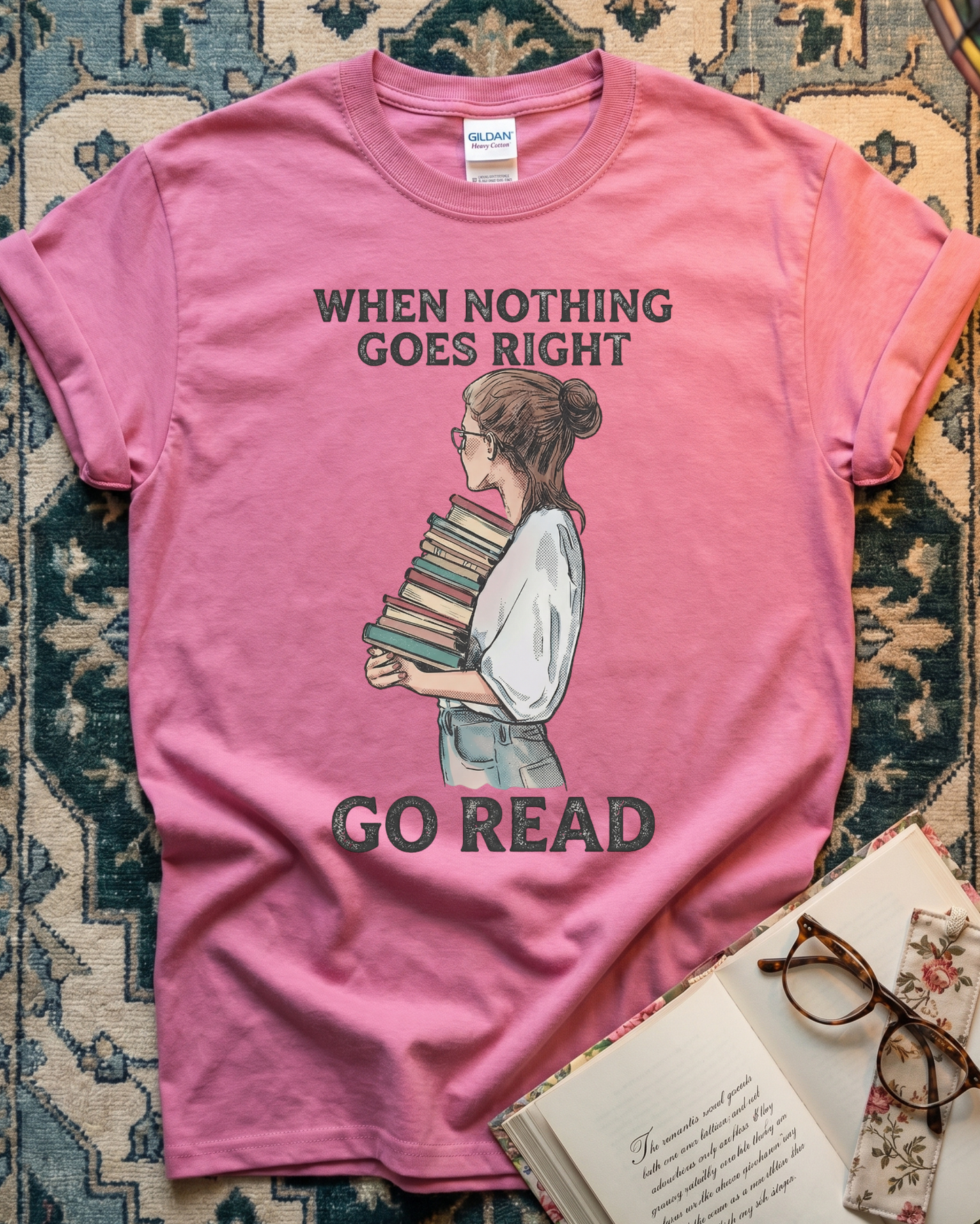 Nothing Goes Right Go Read T-shirt