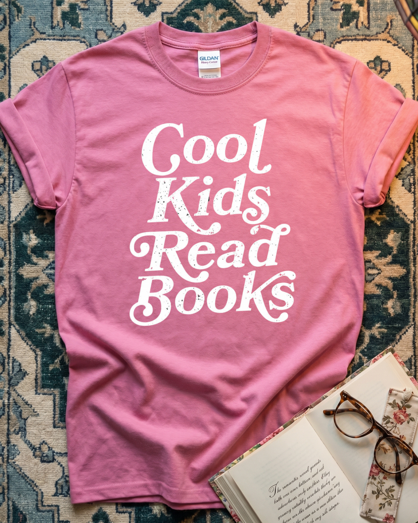 Cool Kids Read Books Retro Typography T-shirt