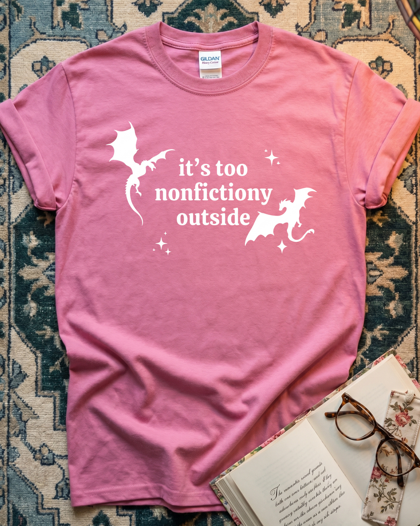 Too Nonfictiony Outside Dragon Fantasy T-shirt