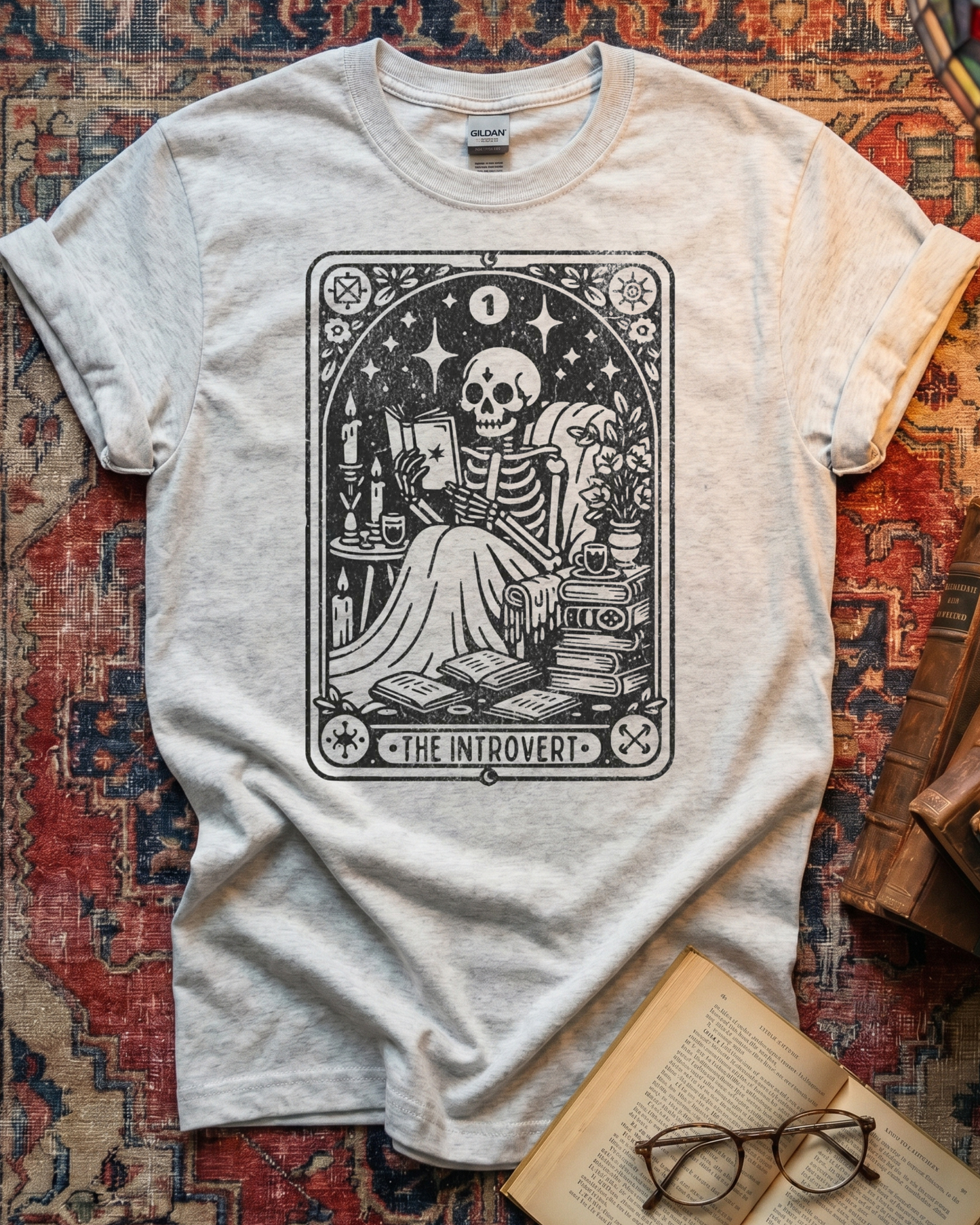 Skeleton Tarot Reader T-shirt