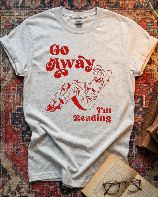 Go Away I'm Reading Vintage T-shirt