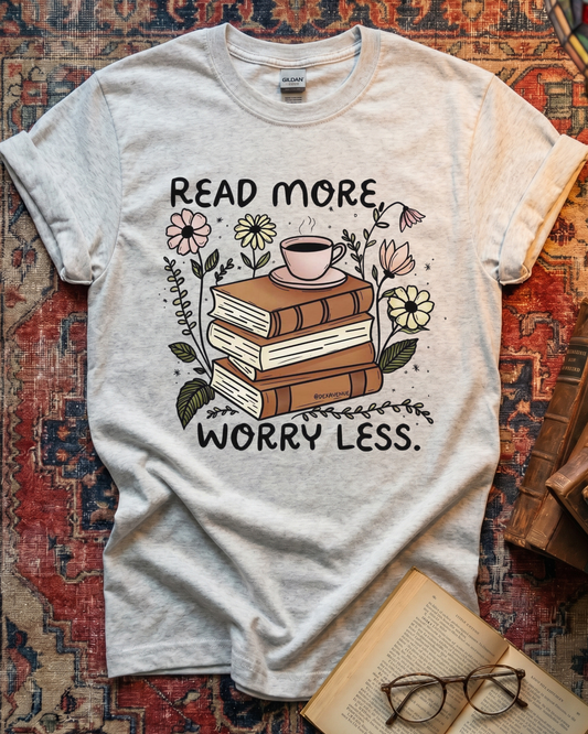 Read More Worry Less Floral T-shirt