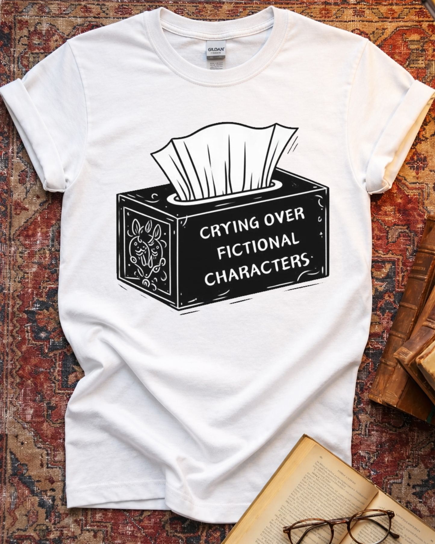 Crying Over Fictional Characters T-shirt