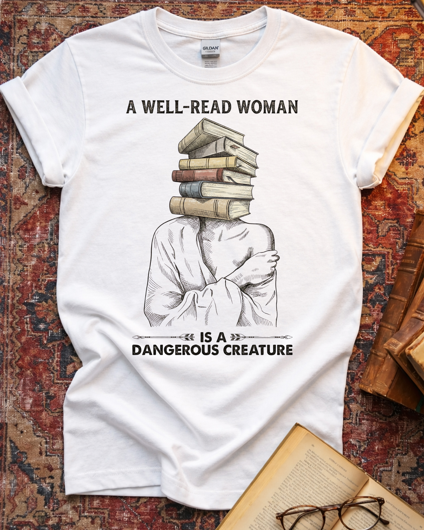 Well-Read Woman Dangerous Creature T-shirt