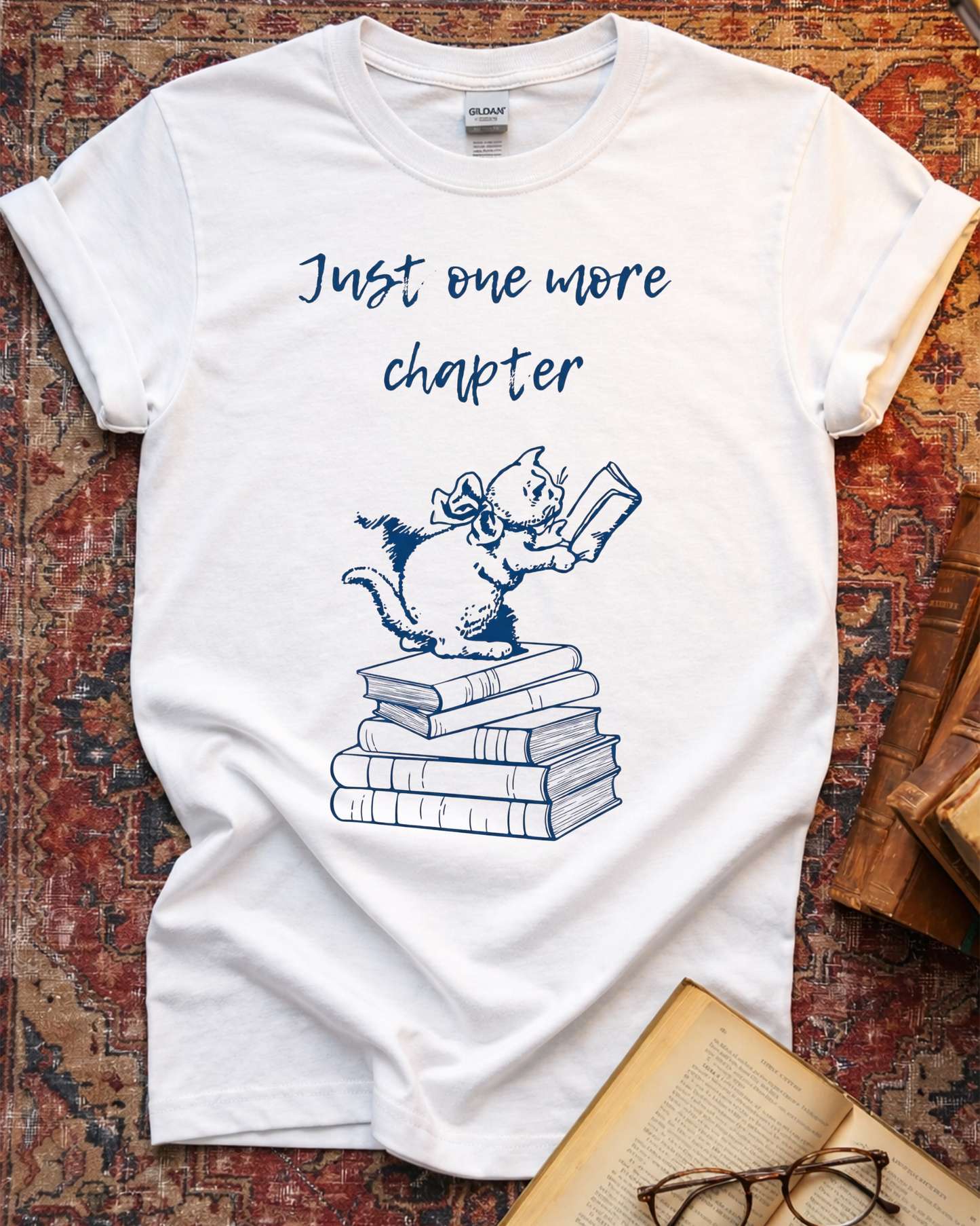 Just One More Chapter Cat T-shirt