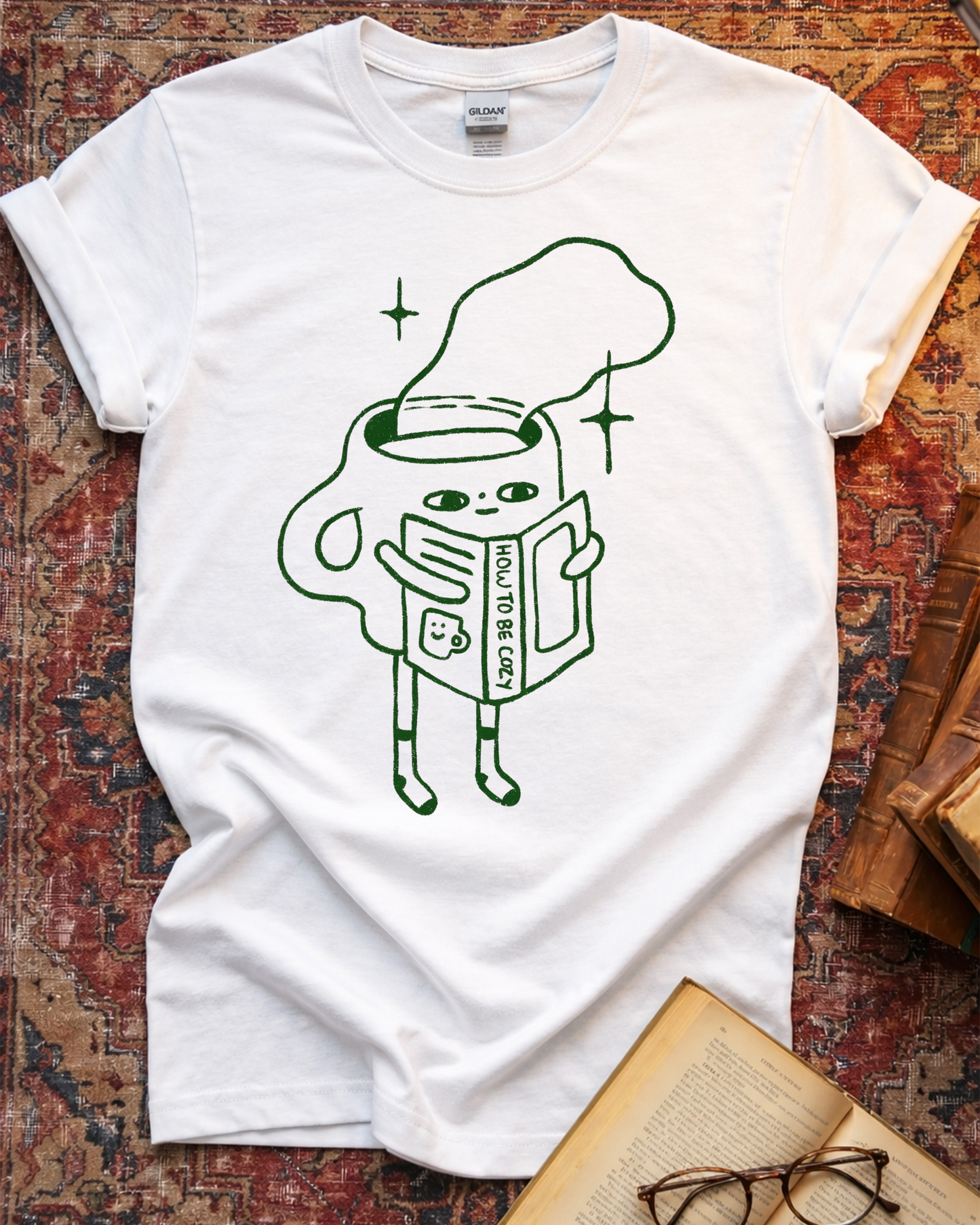How To Be Cozy Mug Reading T-shirt