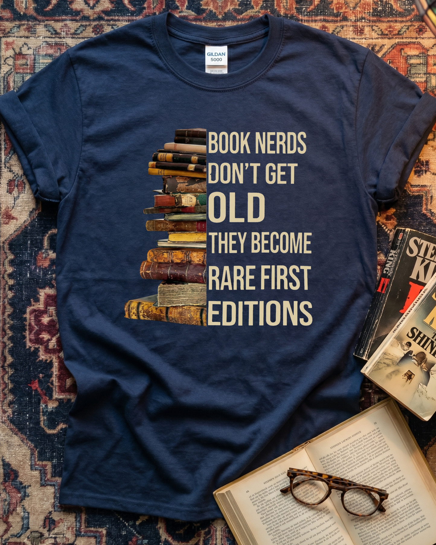 Rare First Editions Book Nerd T-shirt