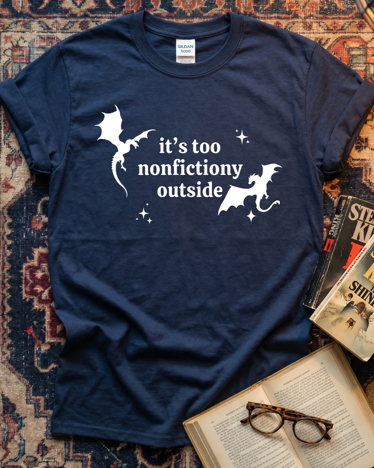 Too Nonfictiony Outside Dragon Fantasy T-shirt