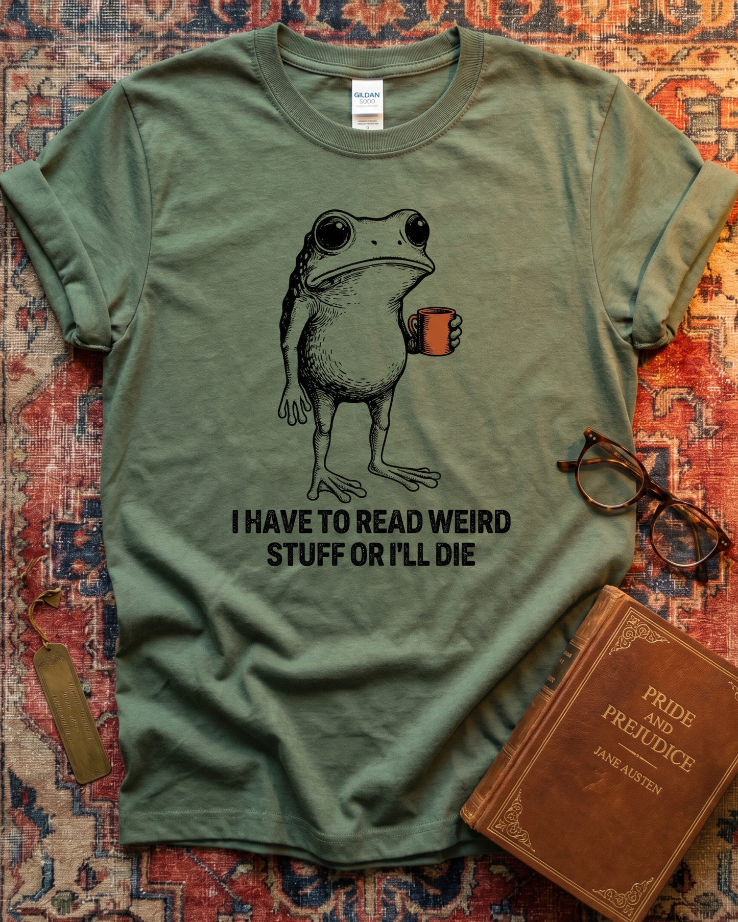 I Have To Read Weird Stuff Frog T-shirt