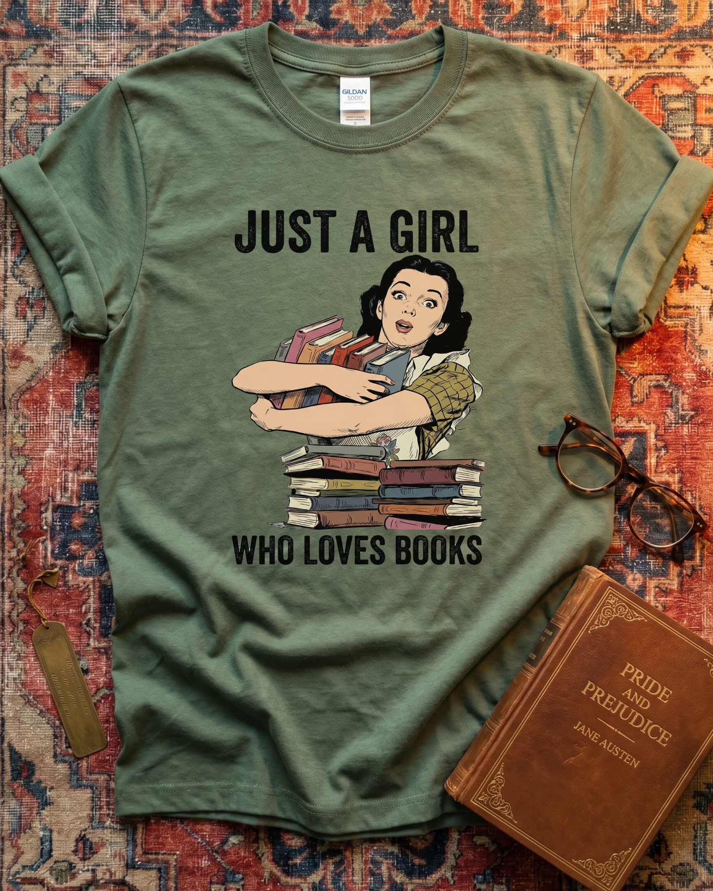 Just A Girl Loves Books T-shirt