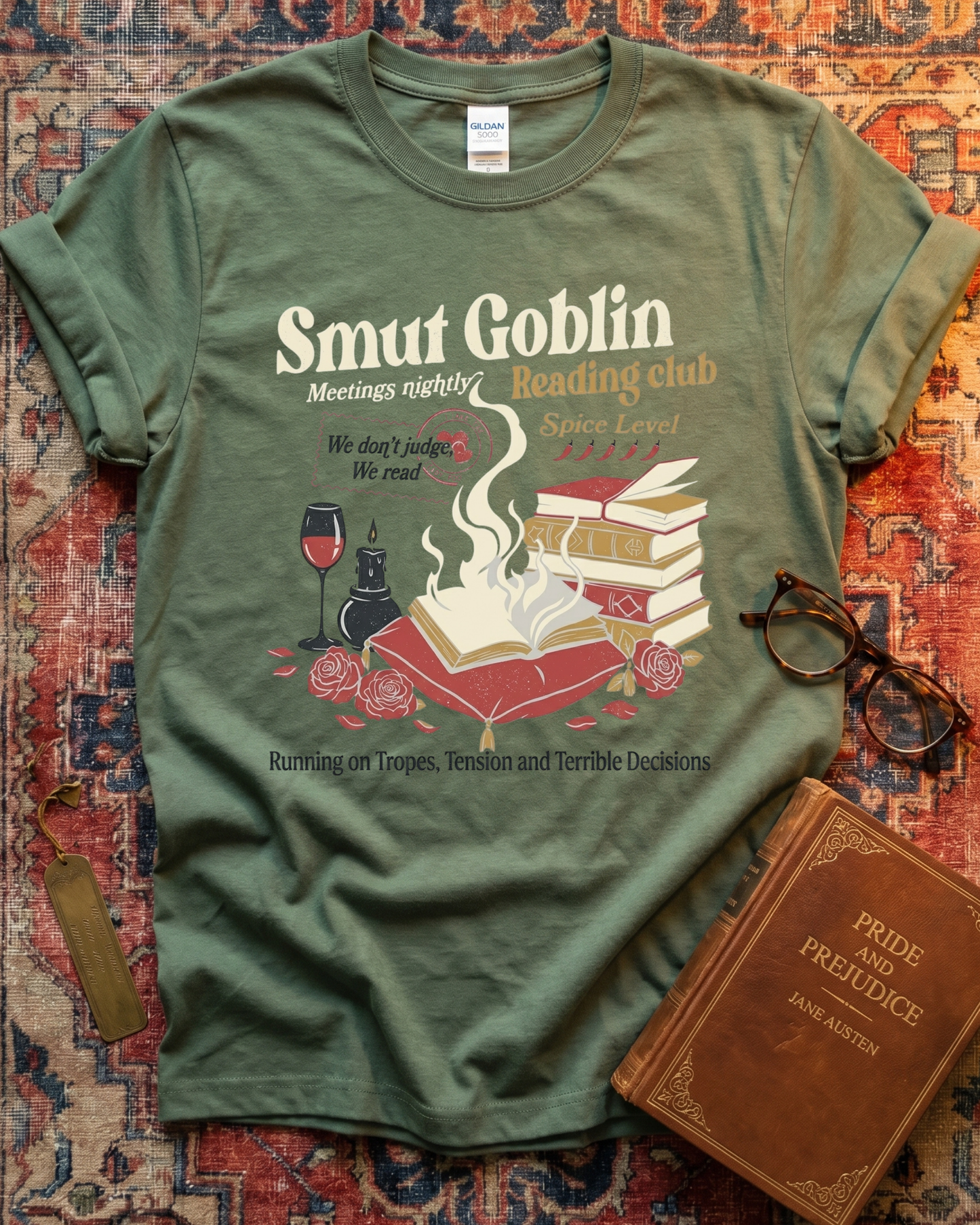 Smut Goblin Reading Club Spicy T-shirt
