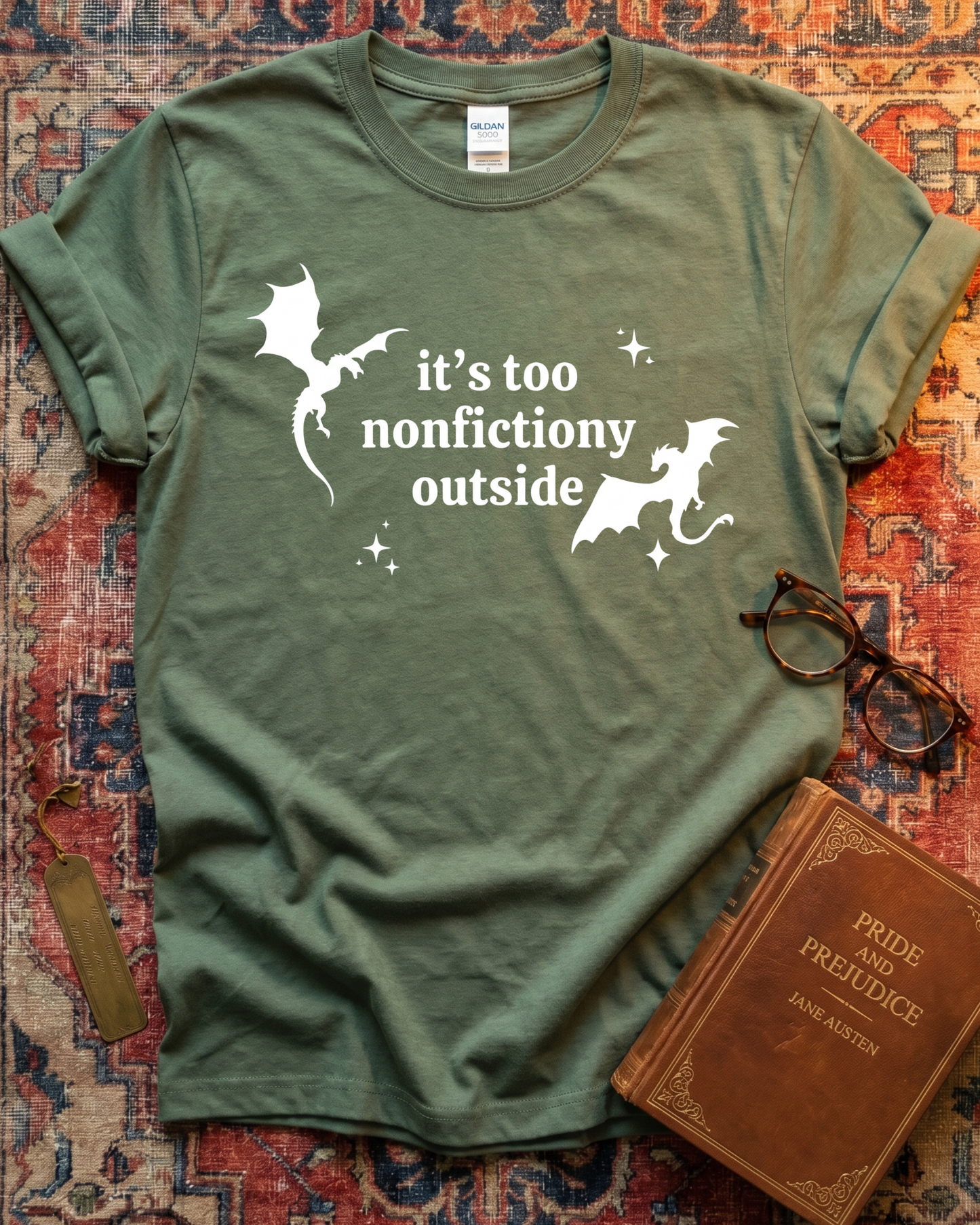 Too Nonfictiony Outside Dragon Fantasy T-shirt