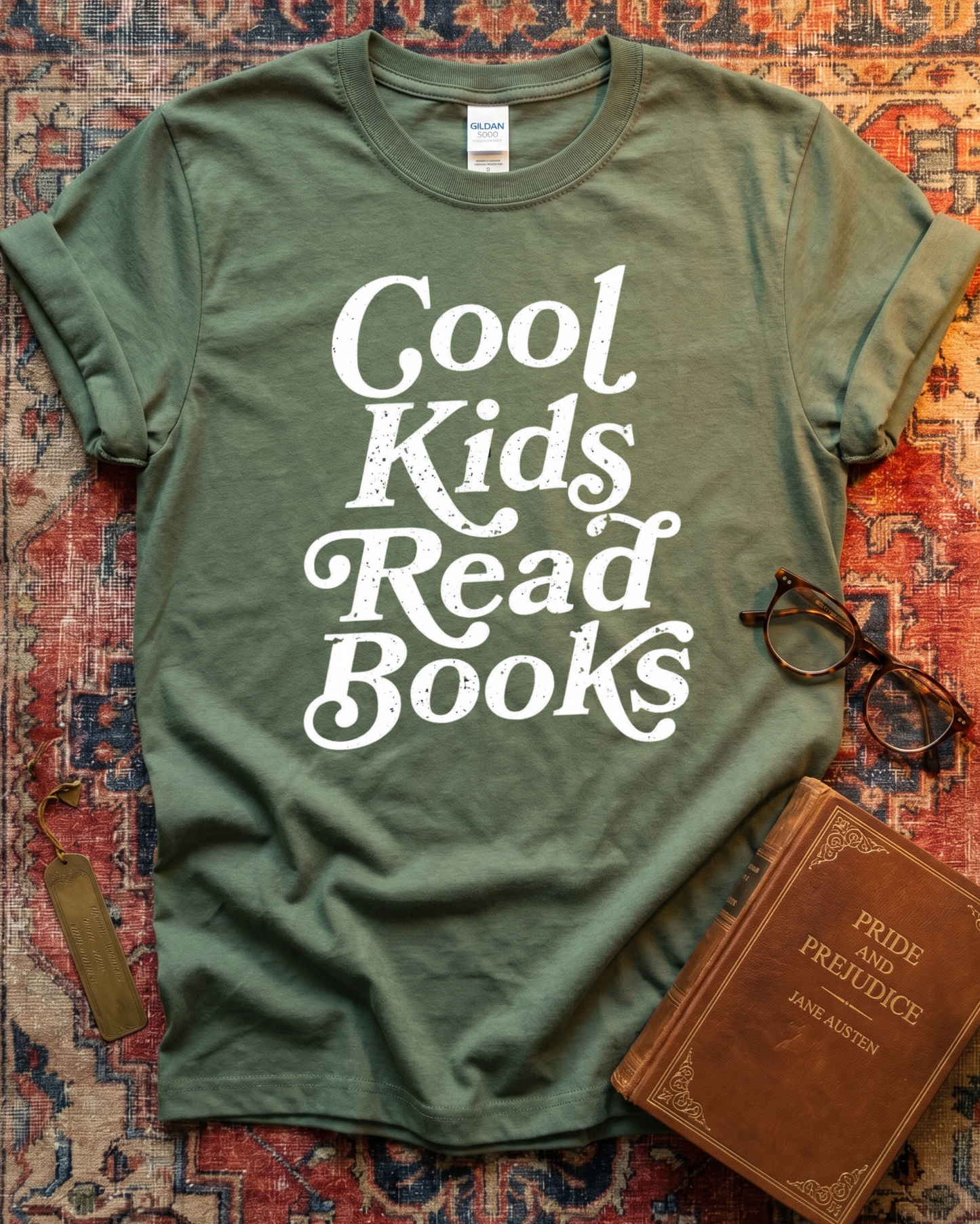 Cool Kids Read Books Retro Typography T-shirt