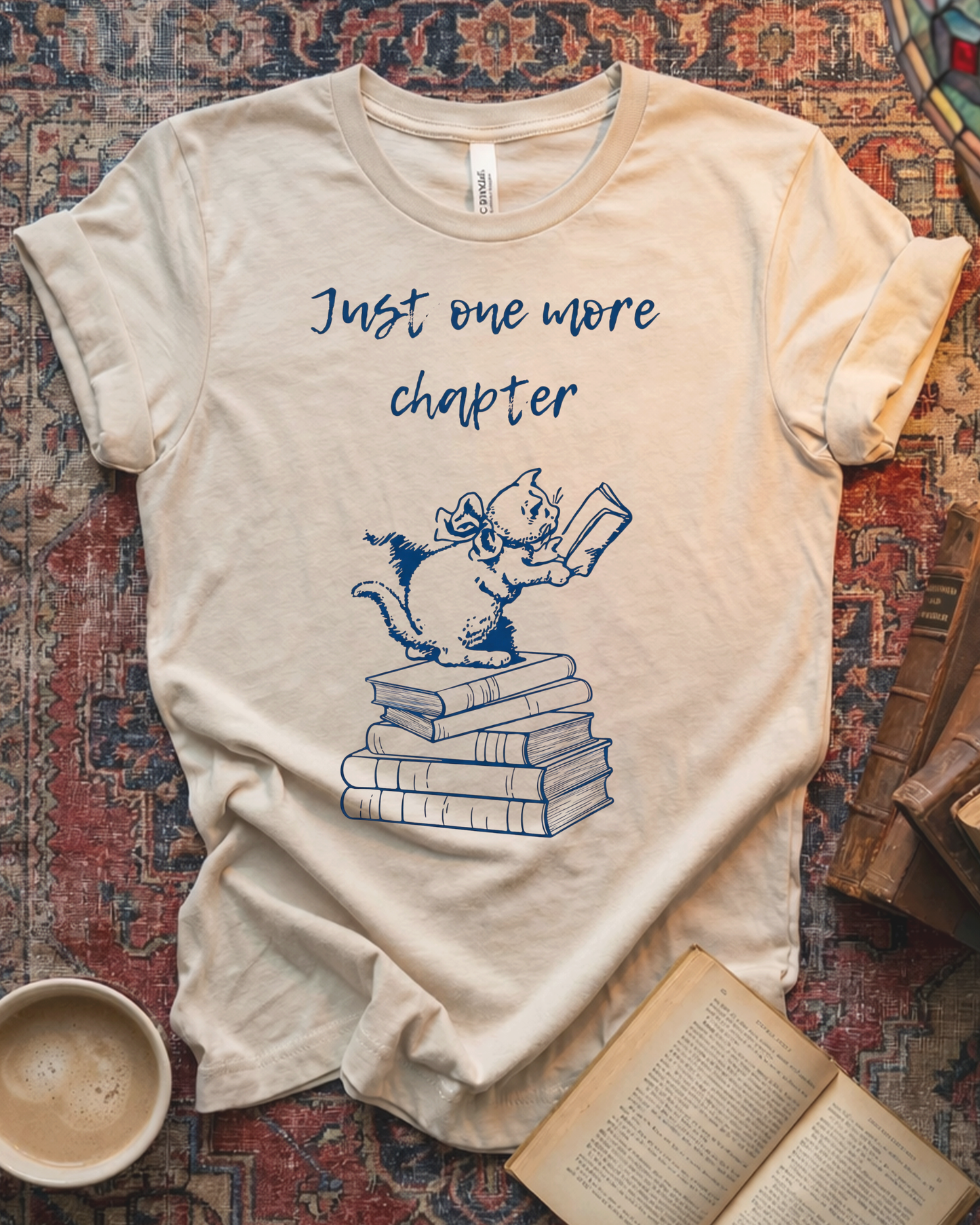 Just One More Chapter Cat T-shirt