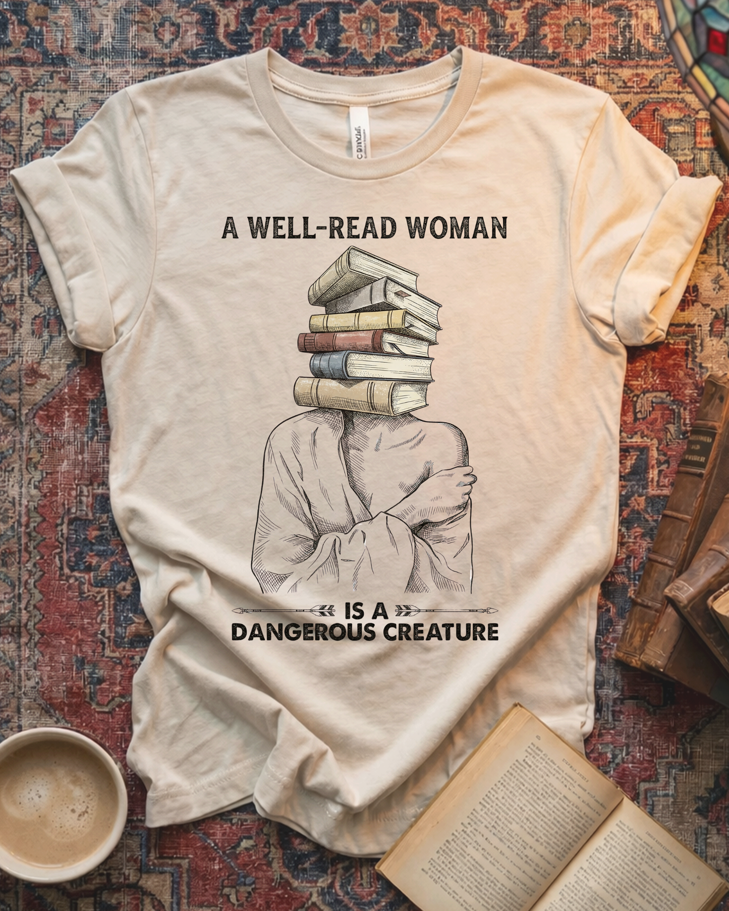 Well-Read Woman Dangerous Creature T-shirt