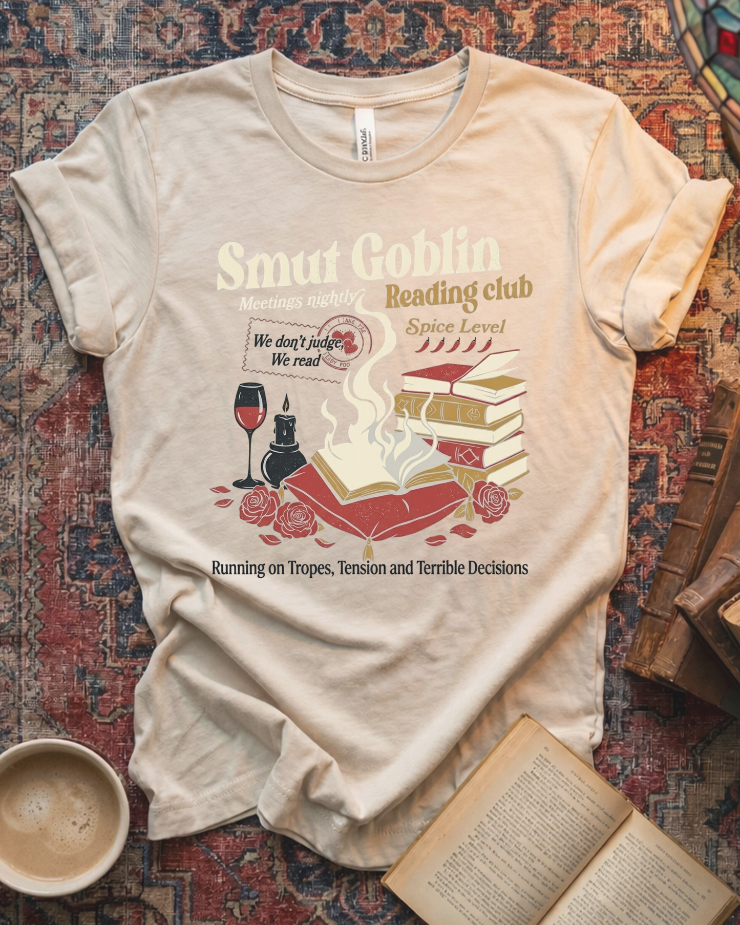 Smut Goblin Reading Club Spicy T-shirt