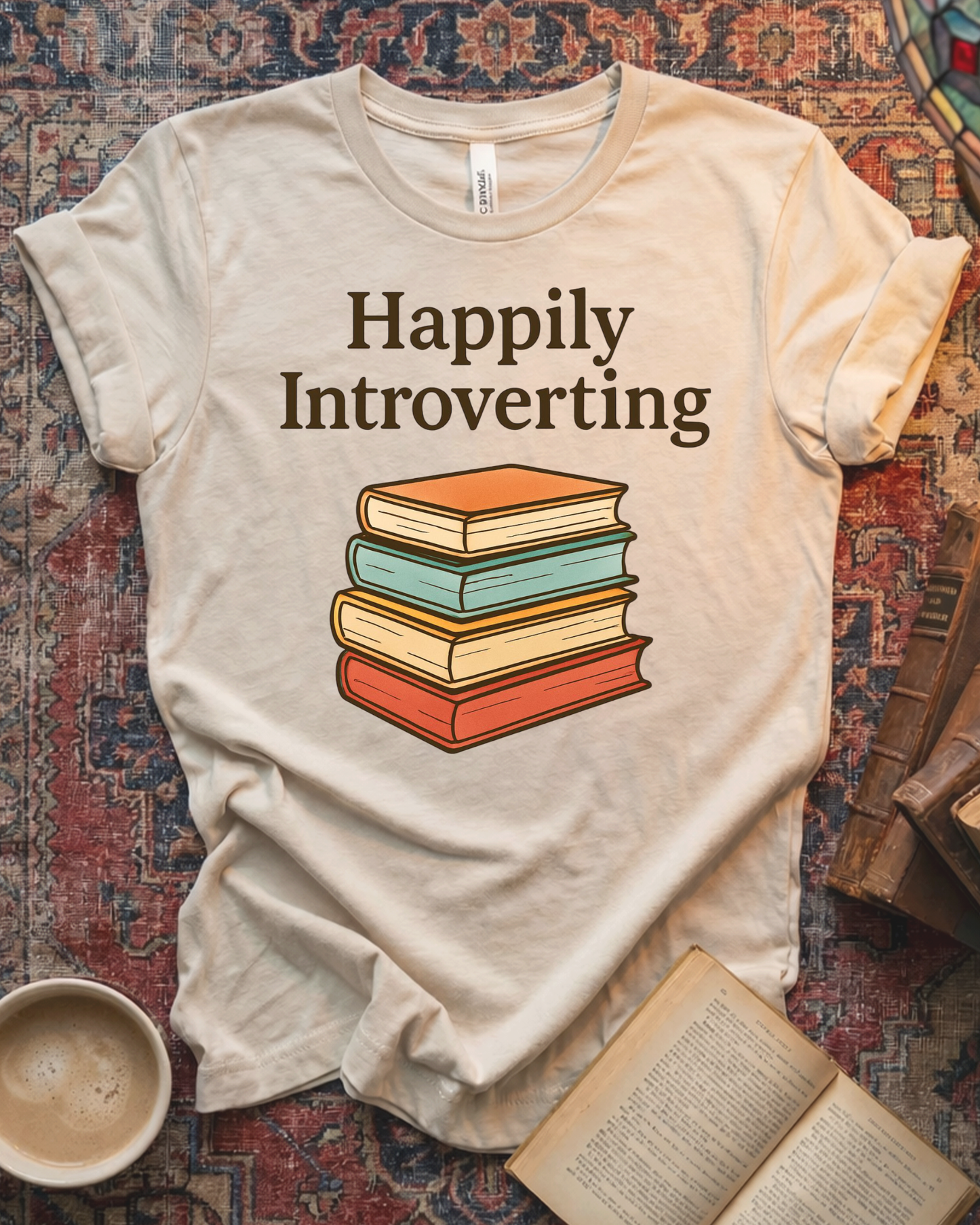 Happily Introverting Books Reader T-shirt