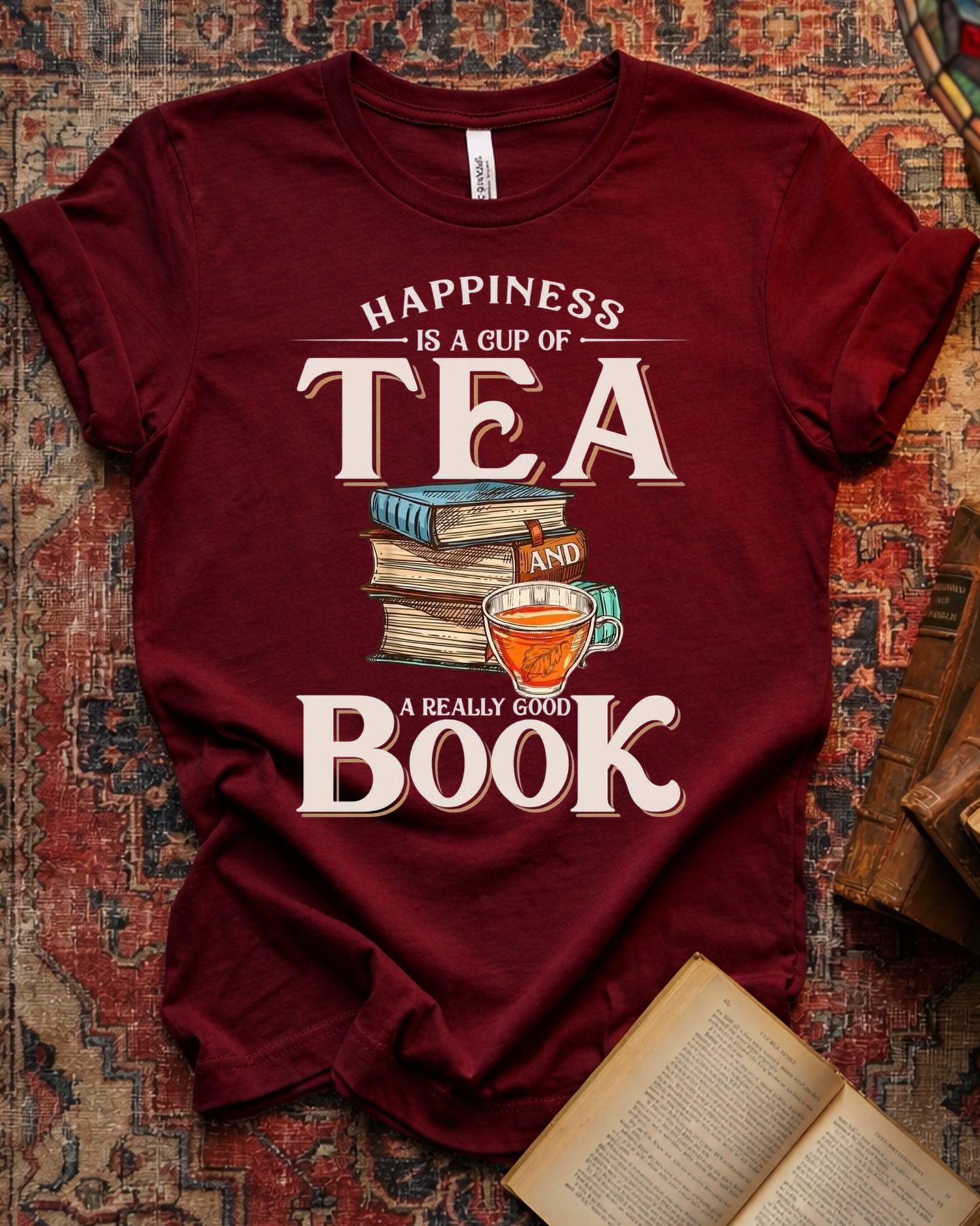 Happiness Tea and Book T-shirt