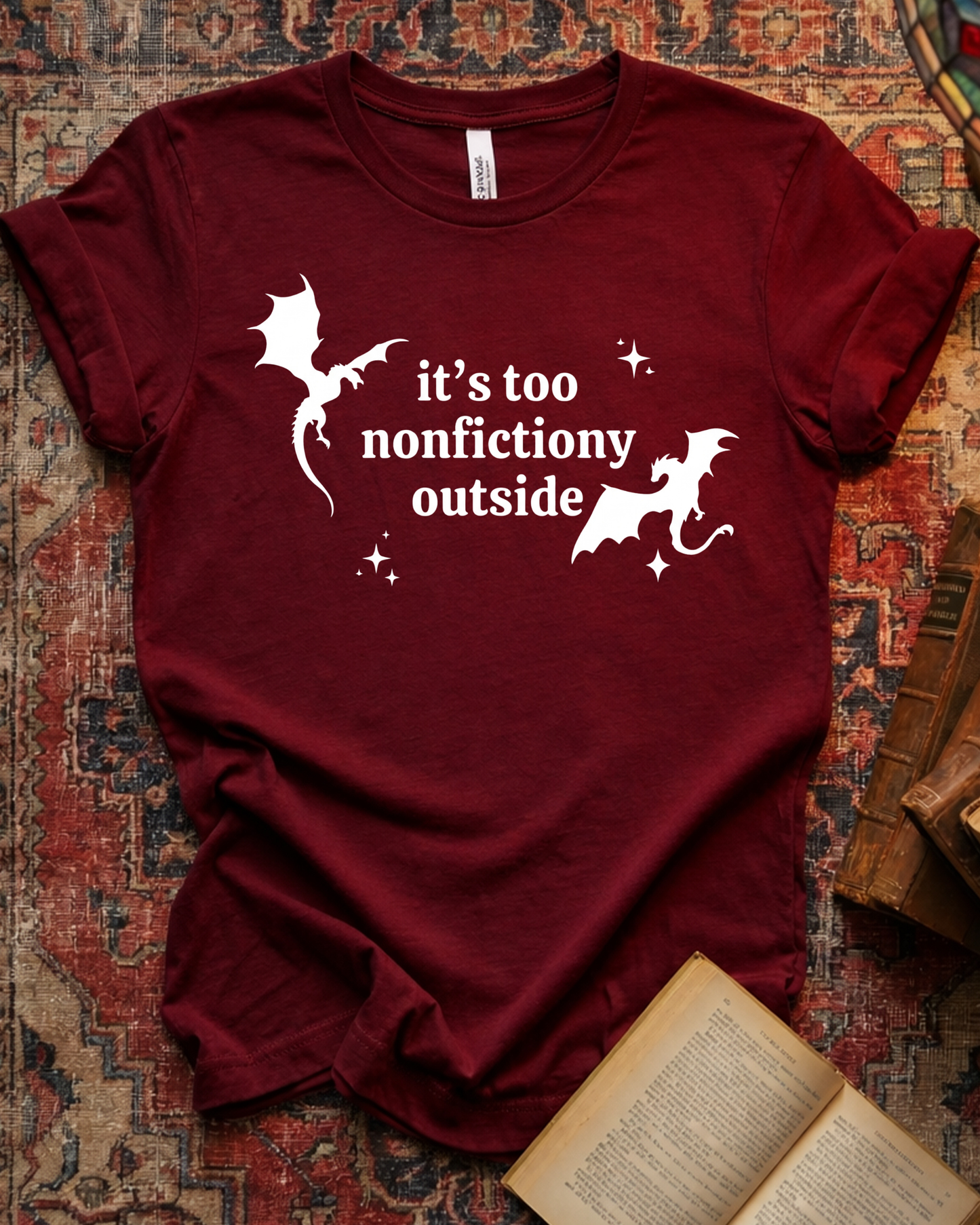 Too Nonfictiony Outside Dragon Fantasy T-shirt