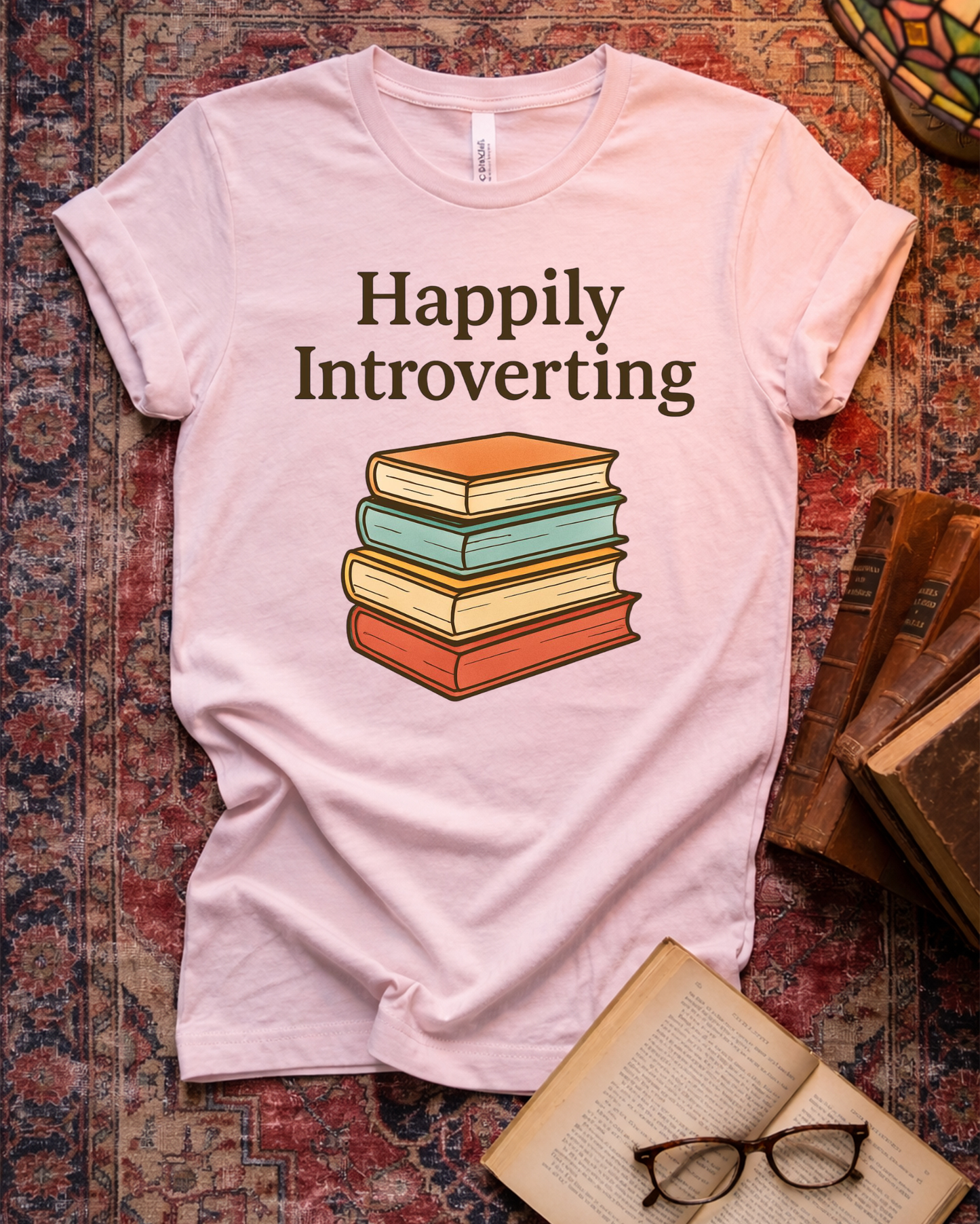 Happily Introverting Books Reader T-shirt