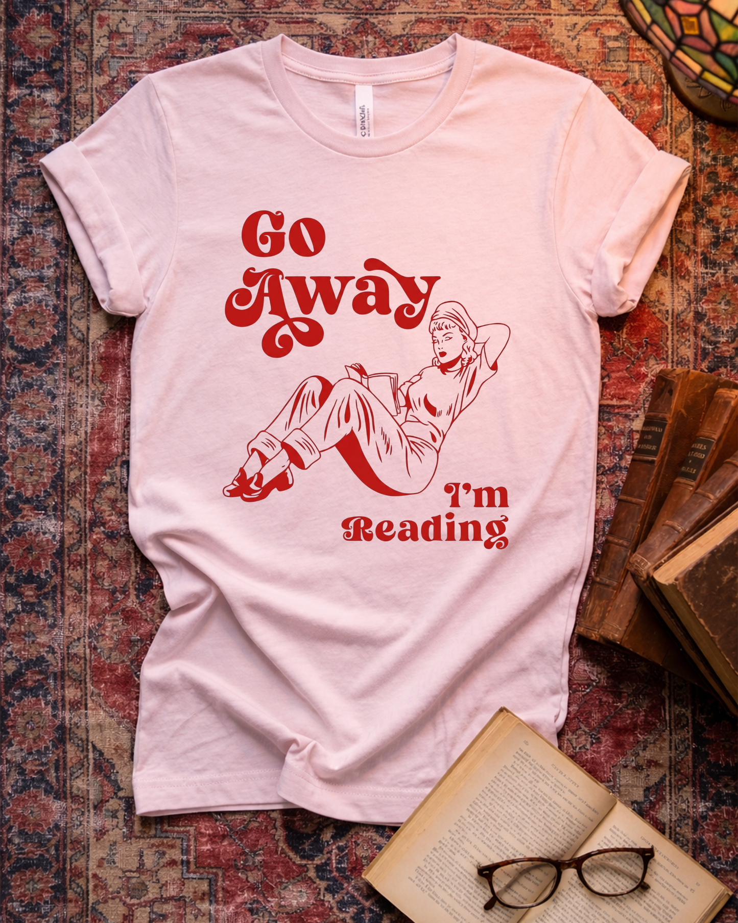 Go Away I'm Reading Vintage T-shirt