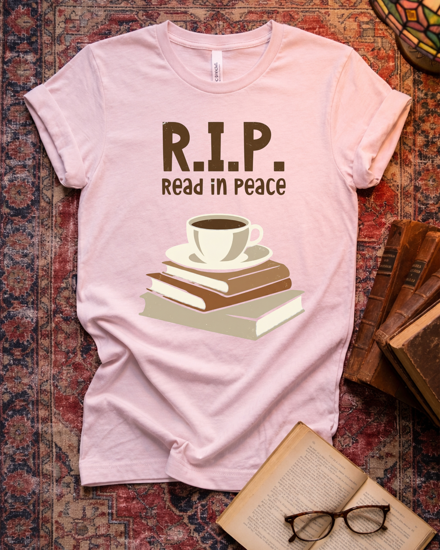 Read In Peace Coffee T-shirt