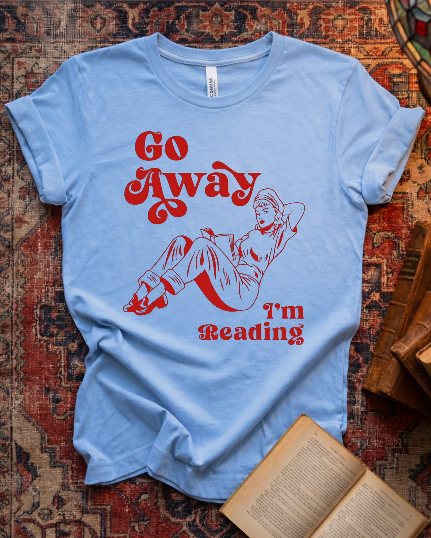 Go Away I'm Reading Vintage T-shirt