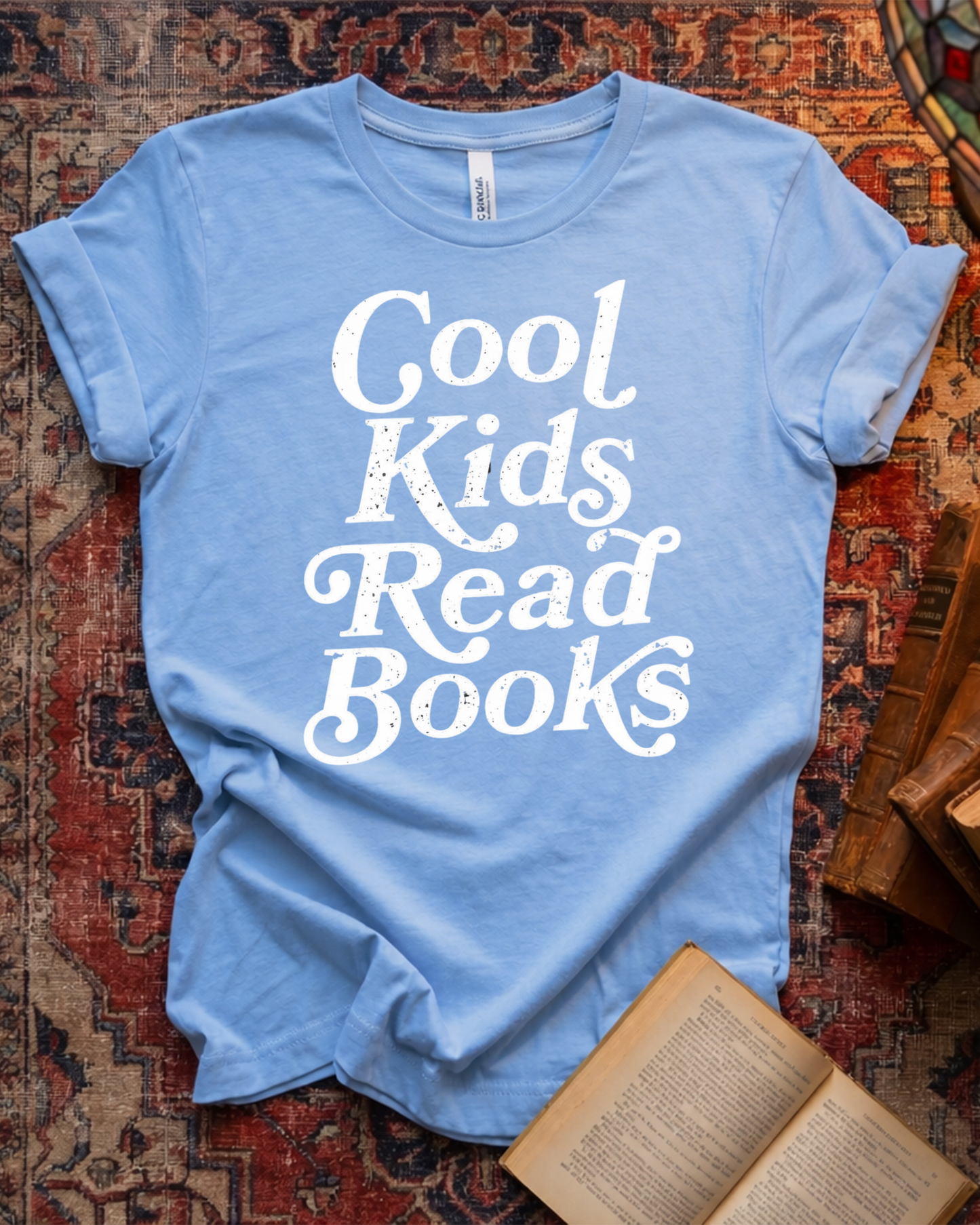 Cool Kids Read Books Retro Typography T-shirt