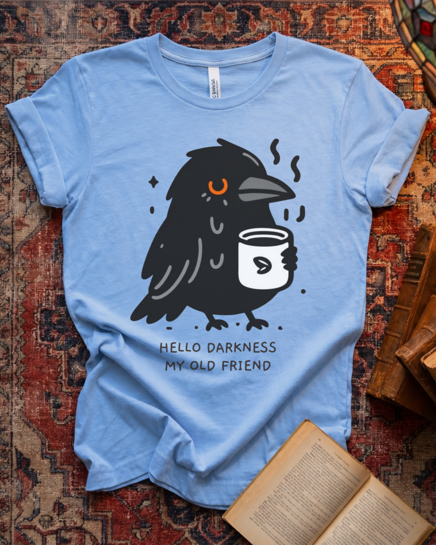 Hello Darkness Coffee Raven T-shirt
