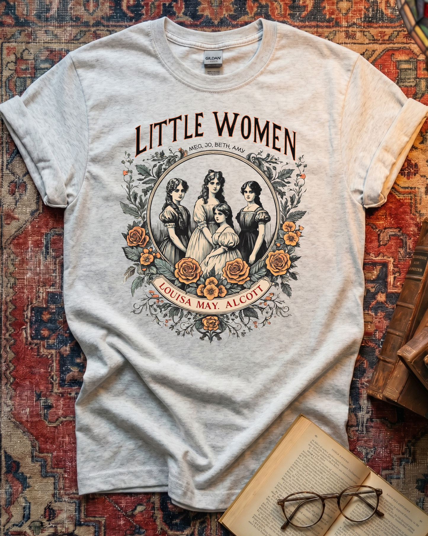 Little Women Floral Aesthetic T-shirt