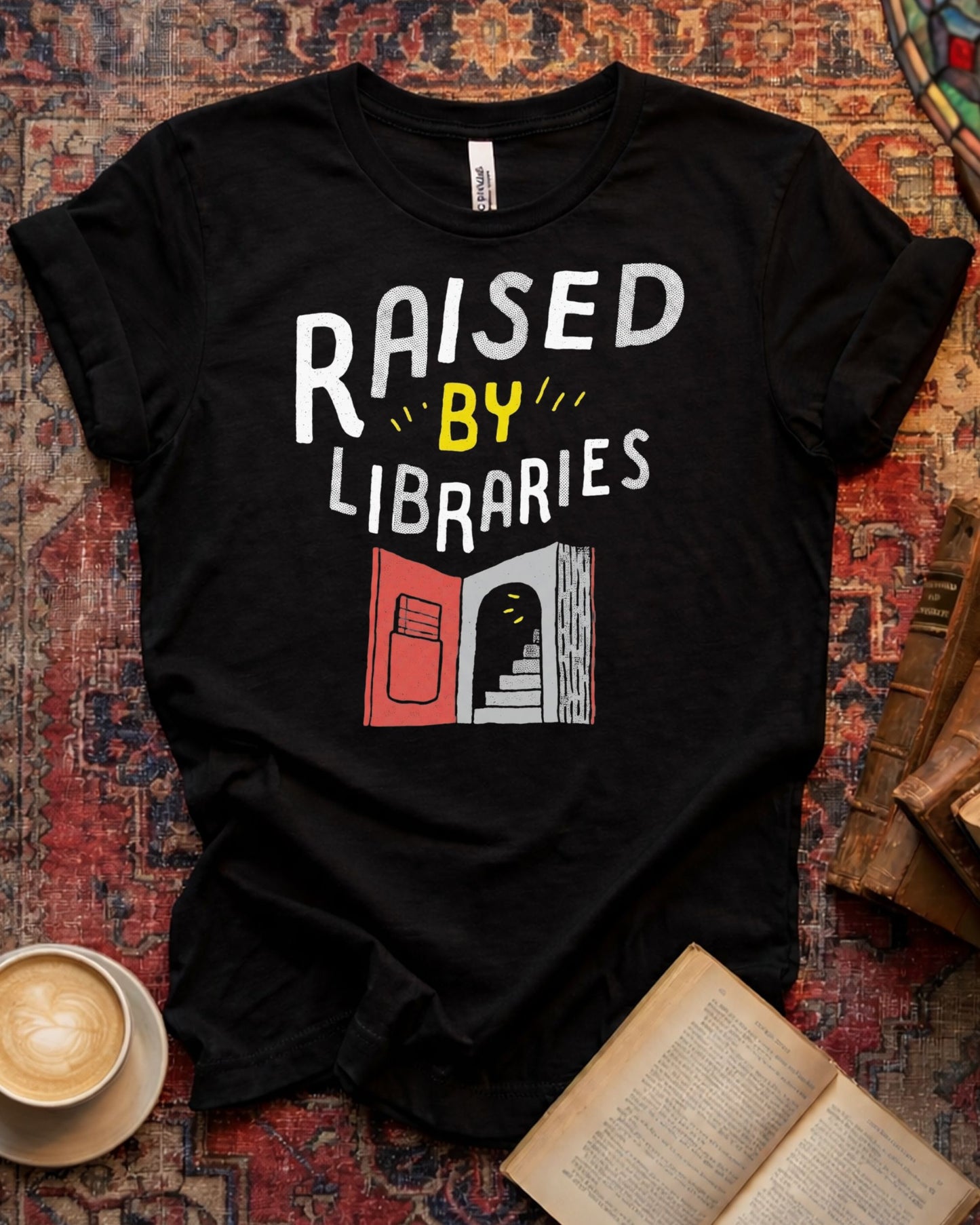 Raised By Libraries Reading T-shirt