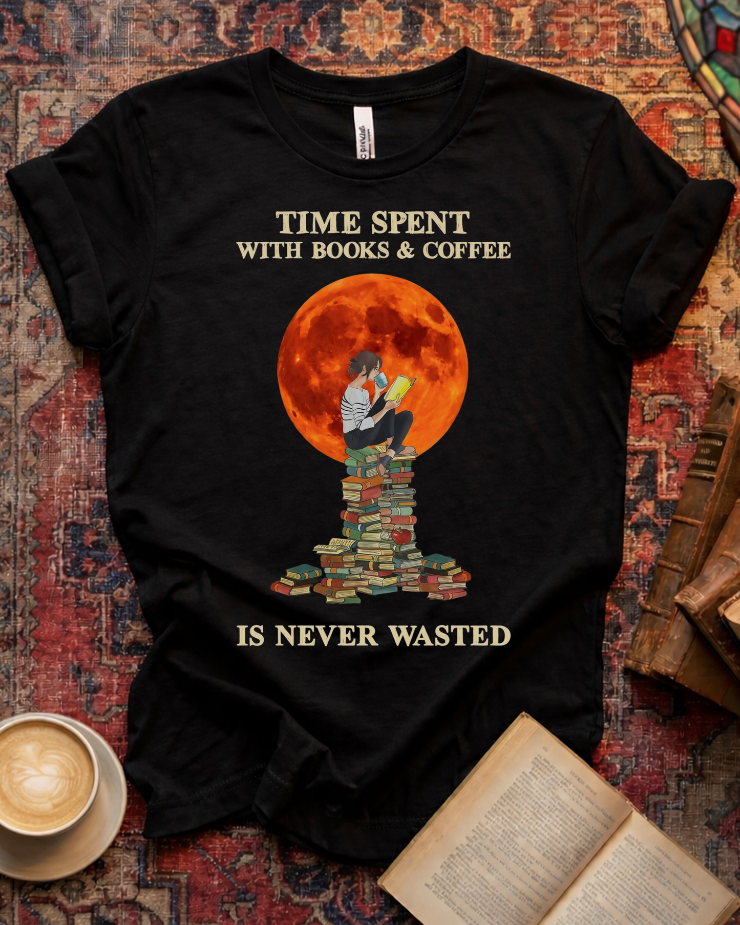Books Coffee Time Reading T-shirt