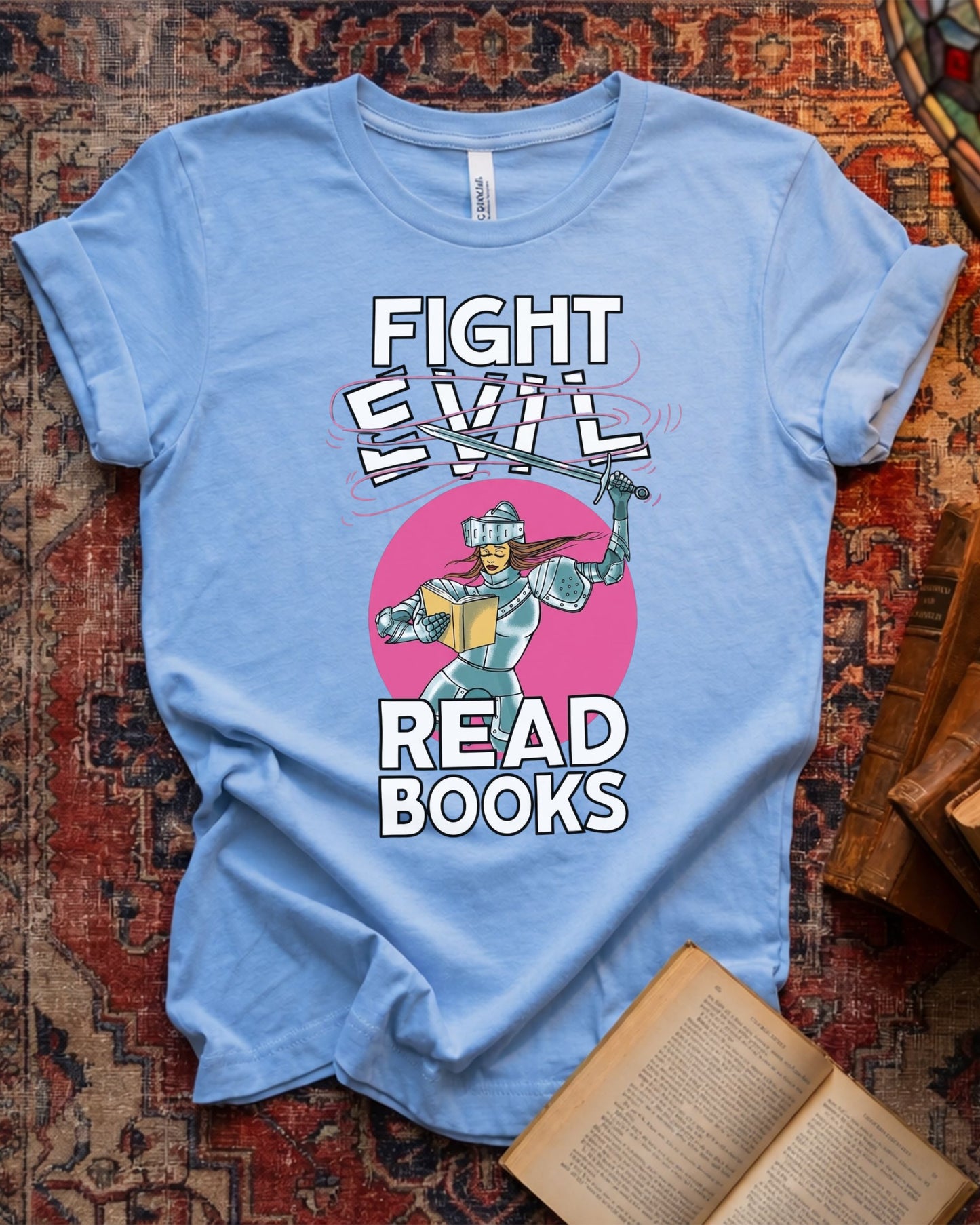 Fight Evil Fantasy Reader T-shirt