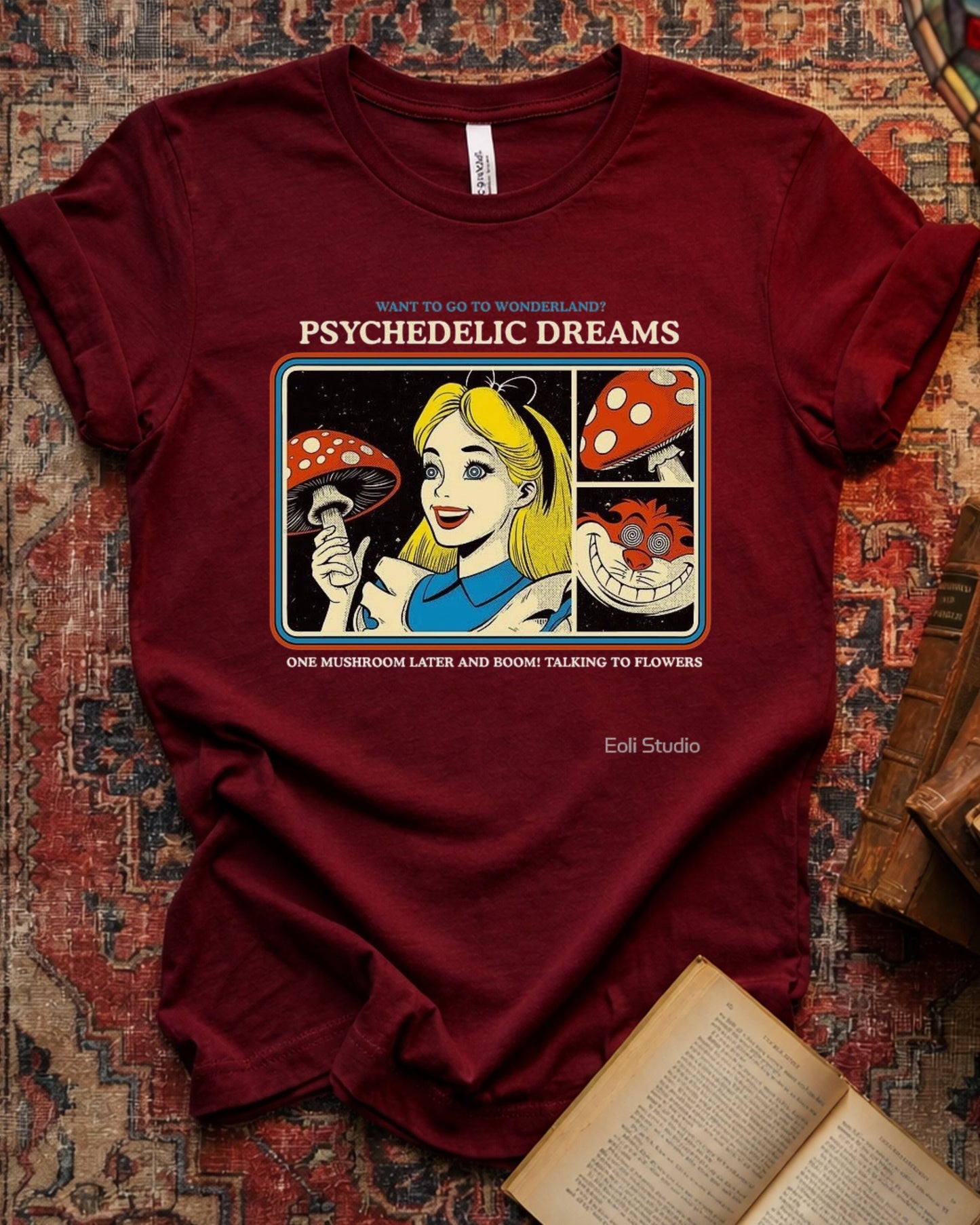 Alice Wonderland Psychedelic Fan T-shirt