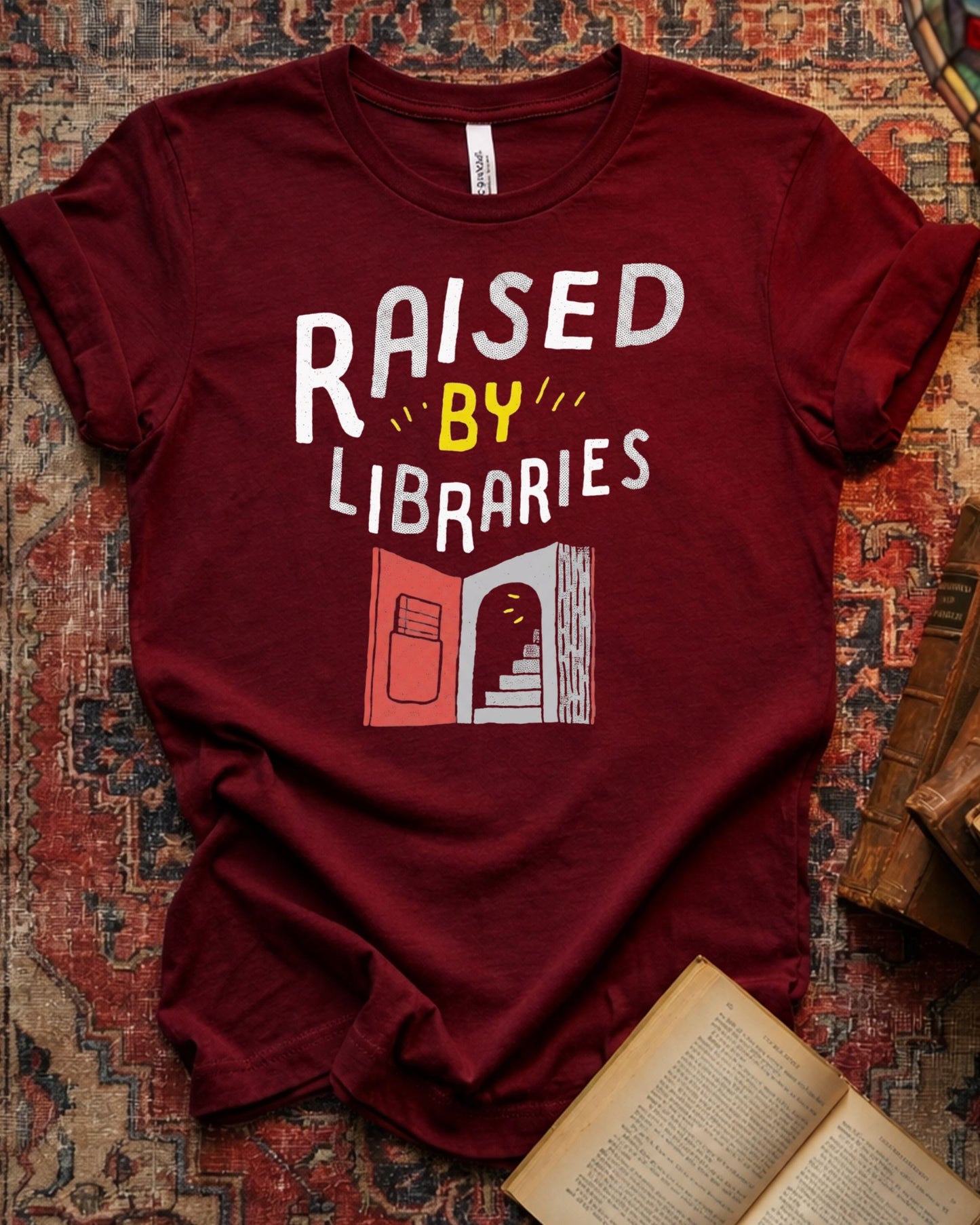 Raised By Libraries Reading T-shirt