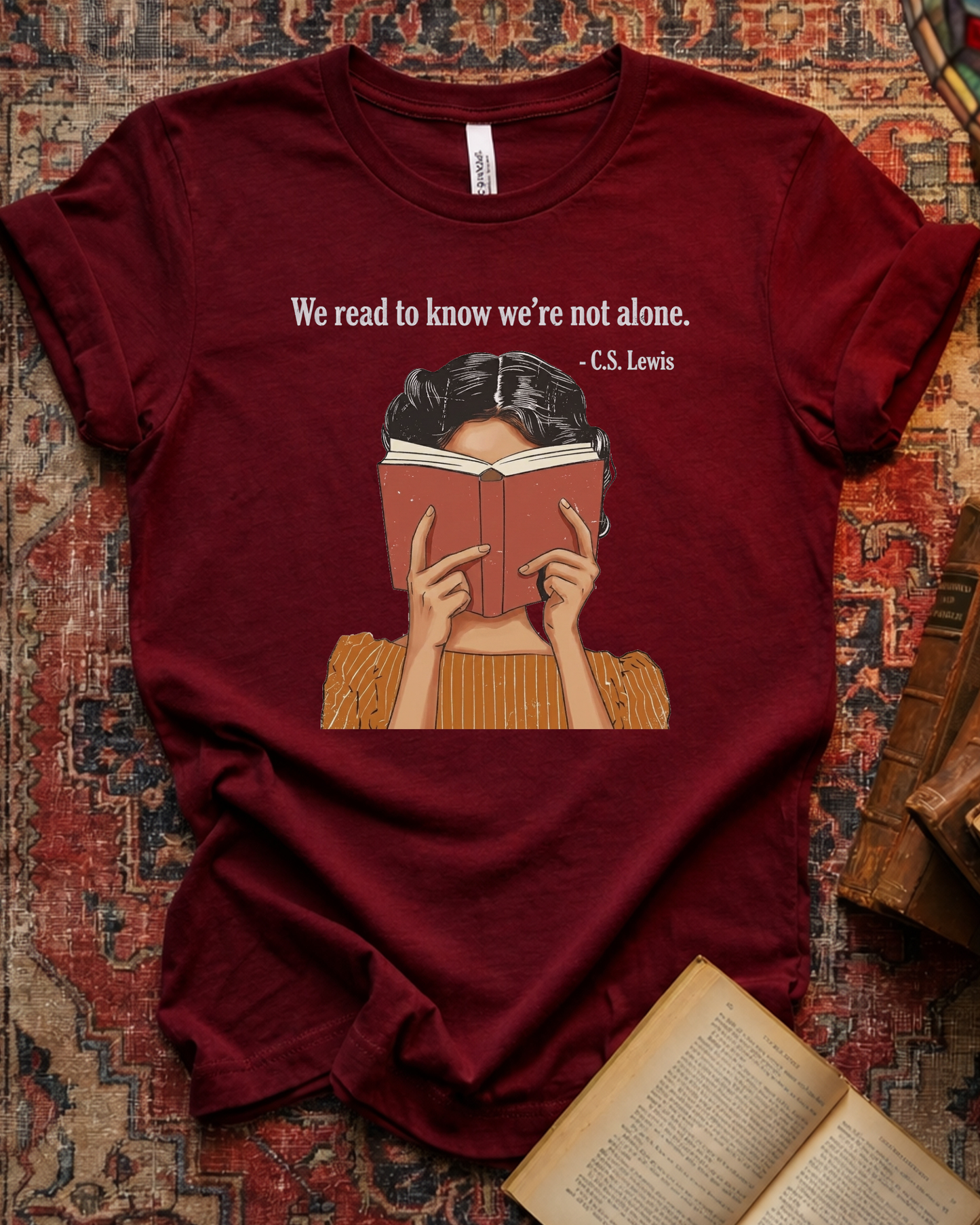 C.S. Lewis Quote Reading T-shirt