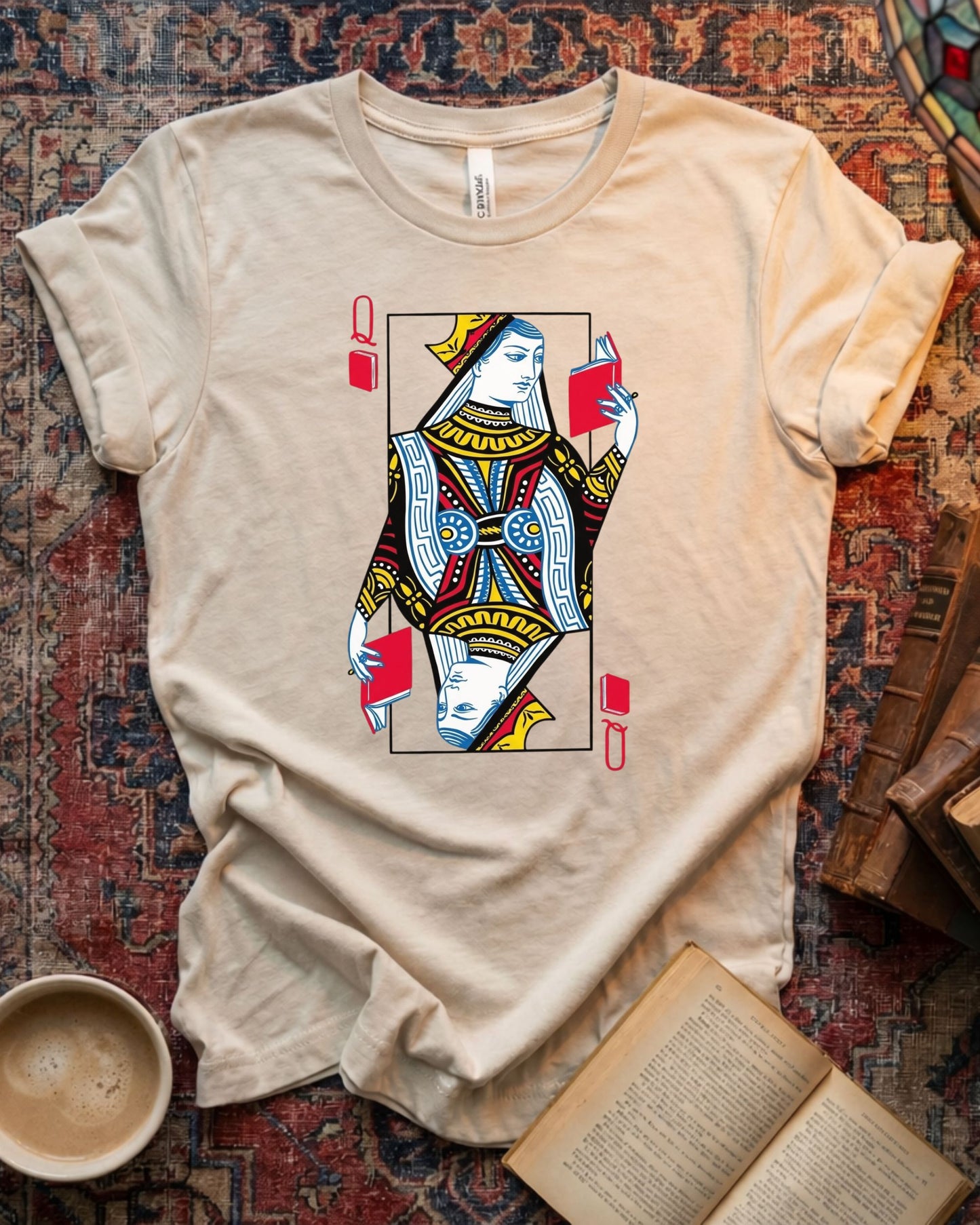 Queen Of Books Reading T-shirt