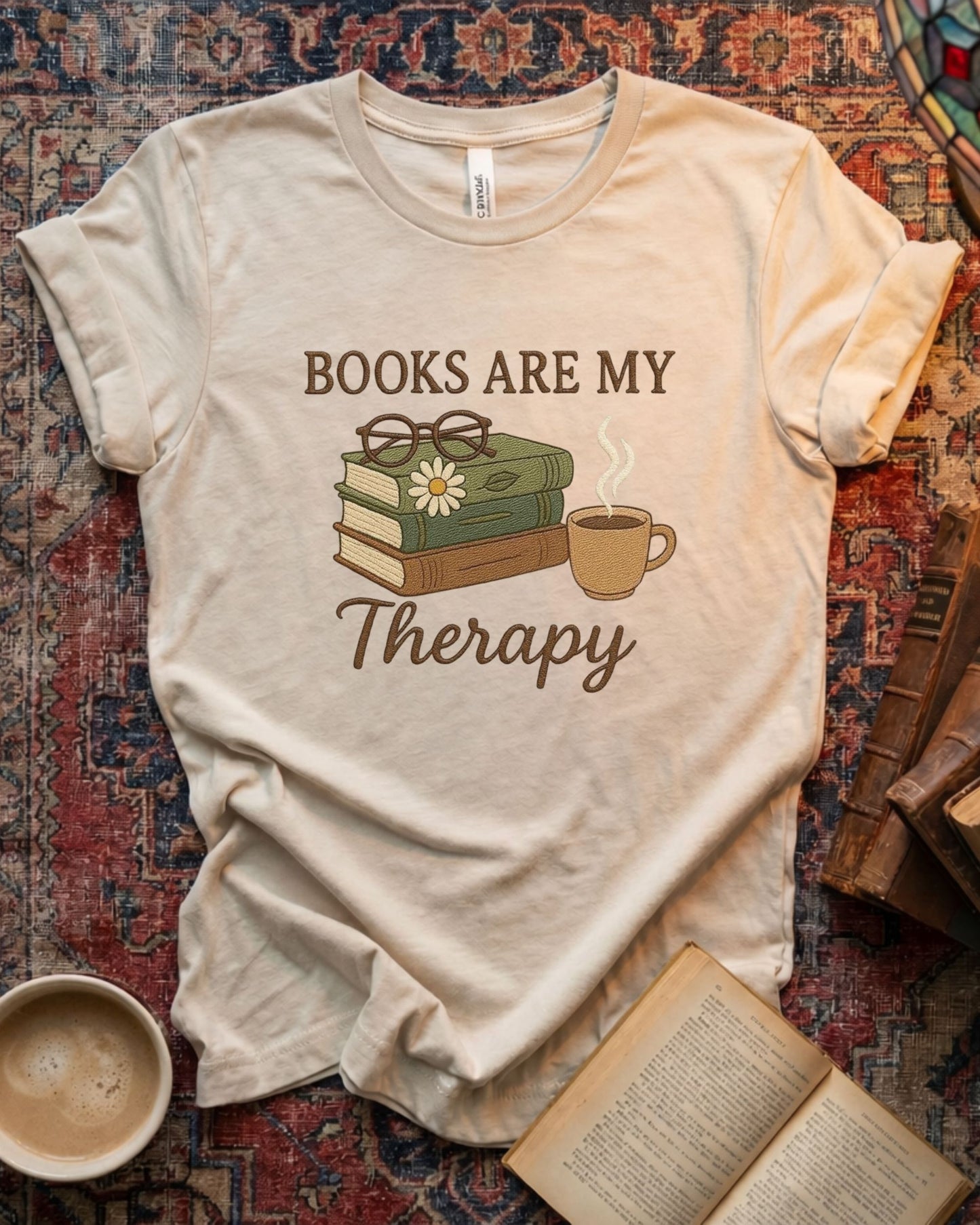 Books Are My Therapy T-shirt