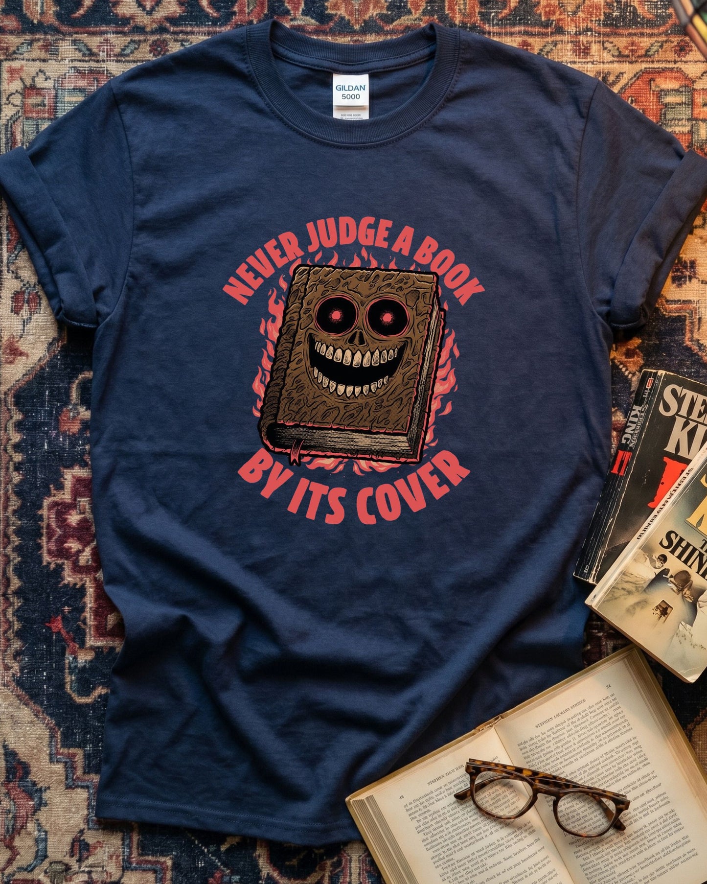 Horror Never Judge Book T-shirt