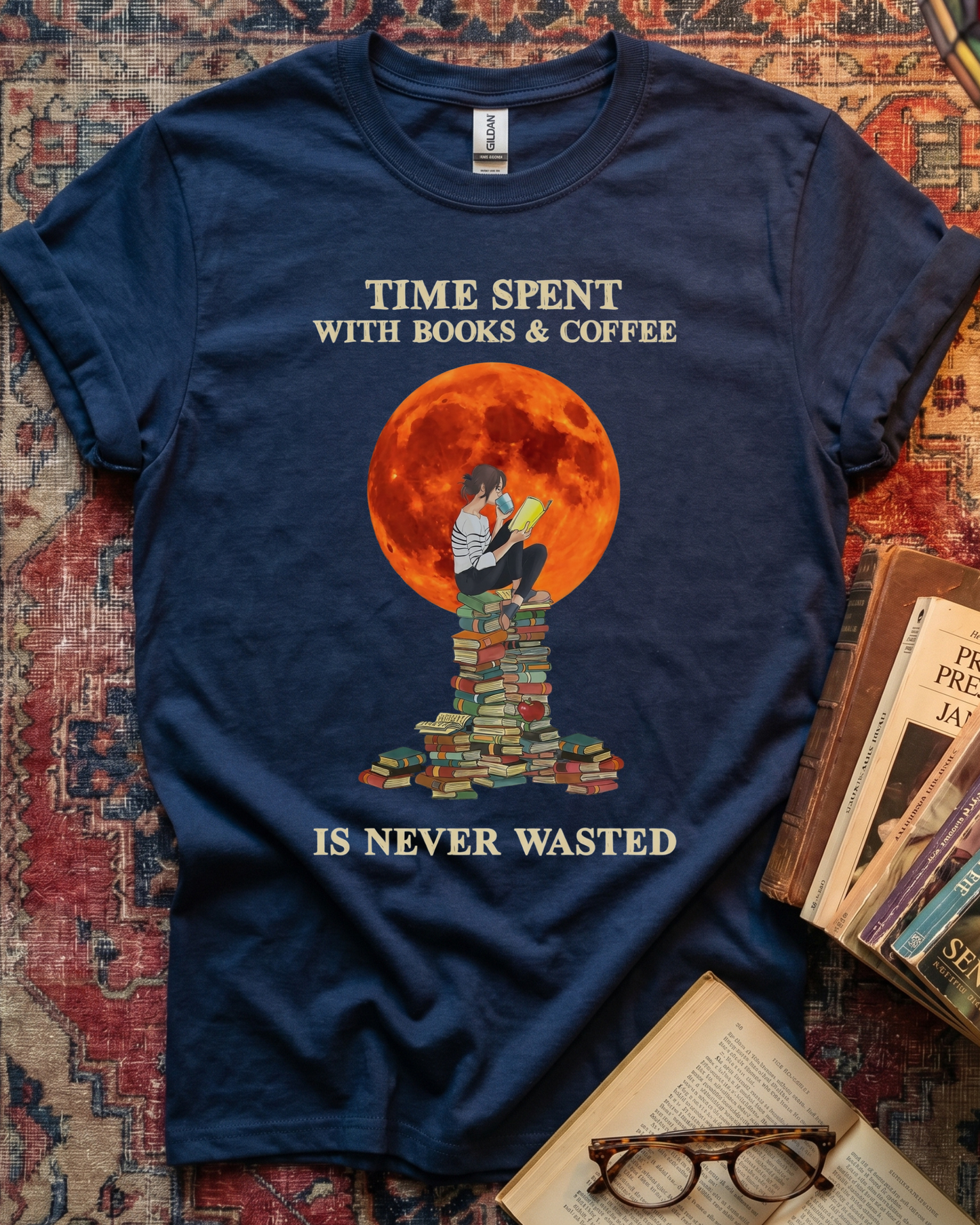 Books Coffee Time Reading T-shirt