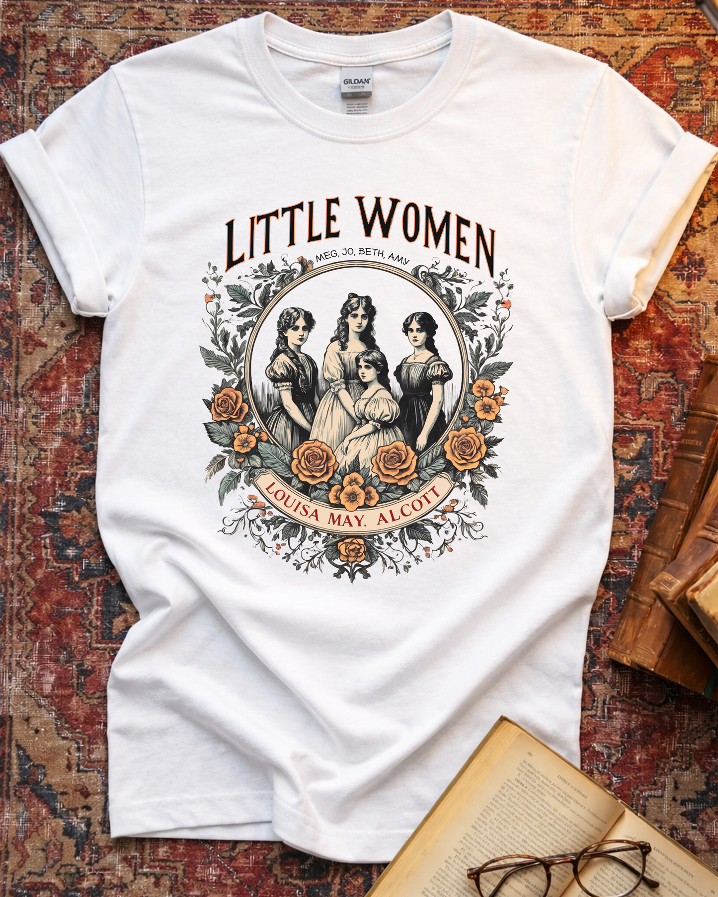 Little Women Floral Aesthetic T-shirt