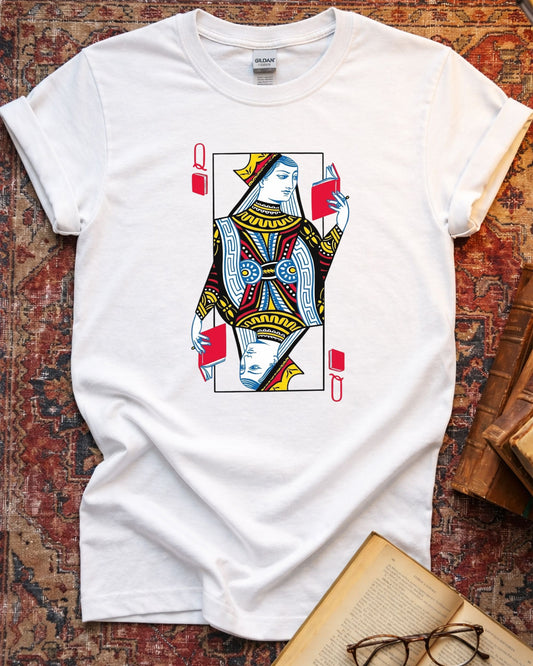 Queen Of Books Reading T-shirt